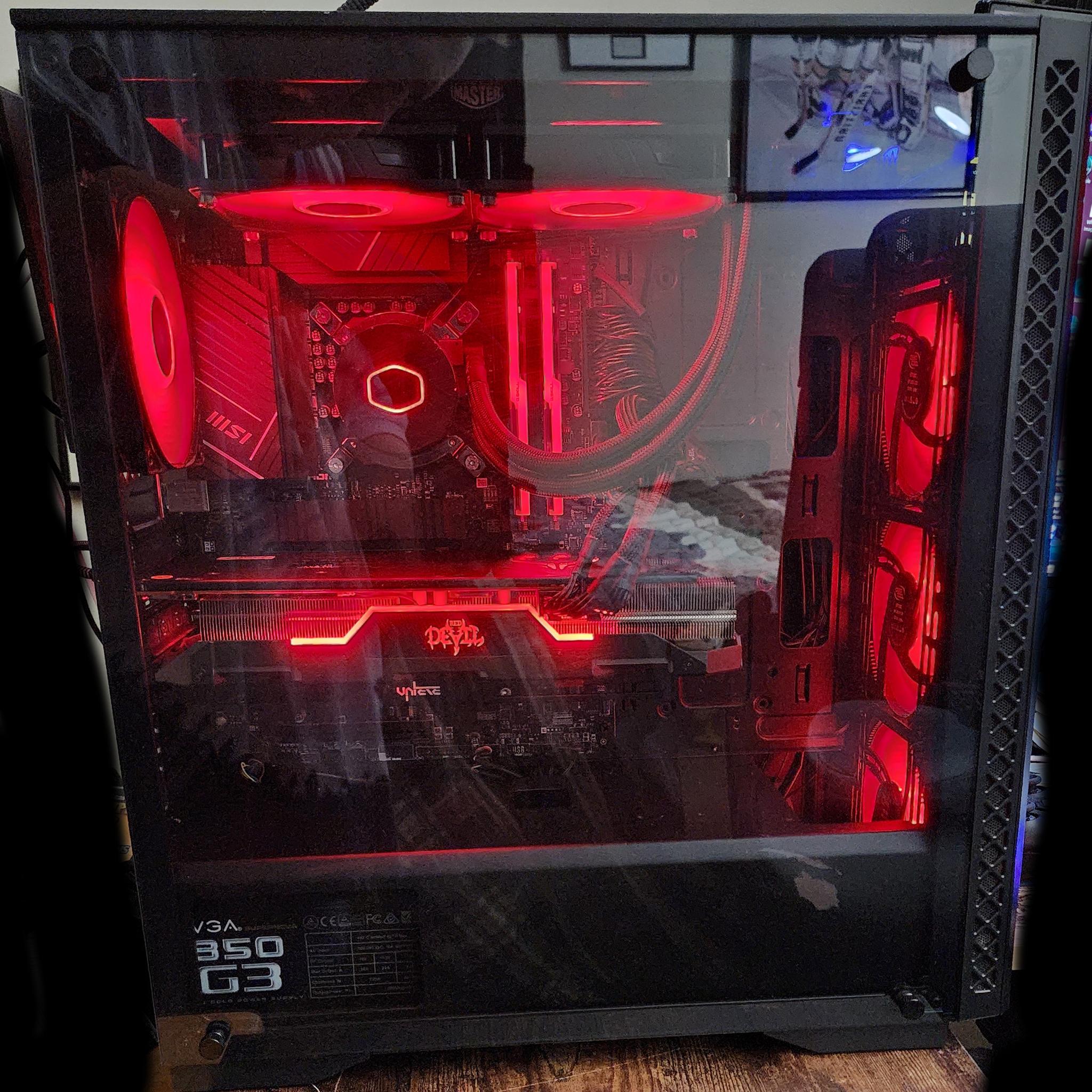 Intel i5 12400F AMD Power Color Red Devil 5700 Xt  MSI Pro Wifi MB 32GB DDR4 850w PSU