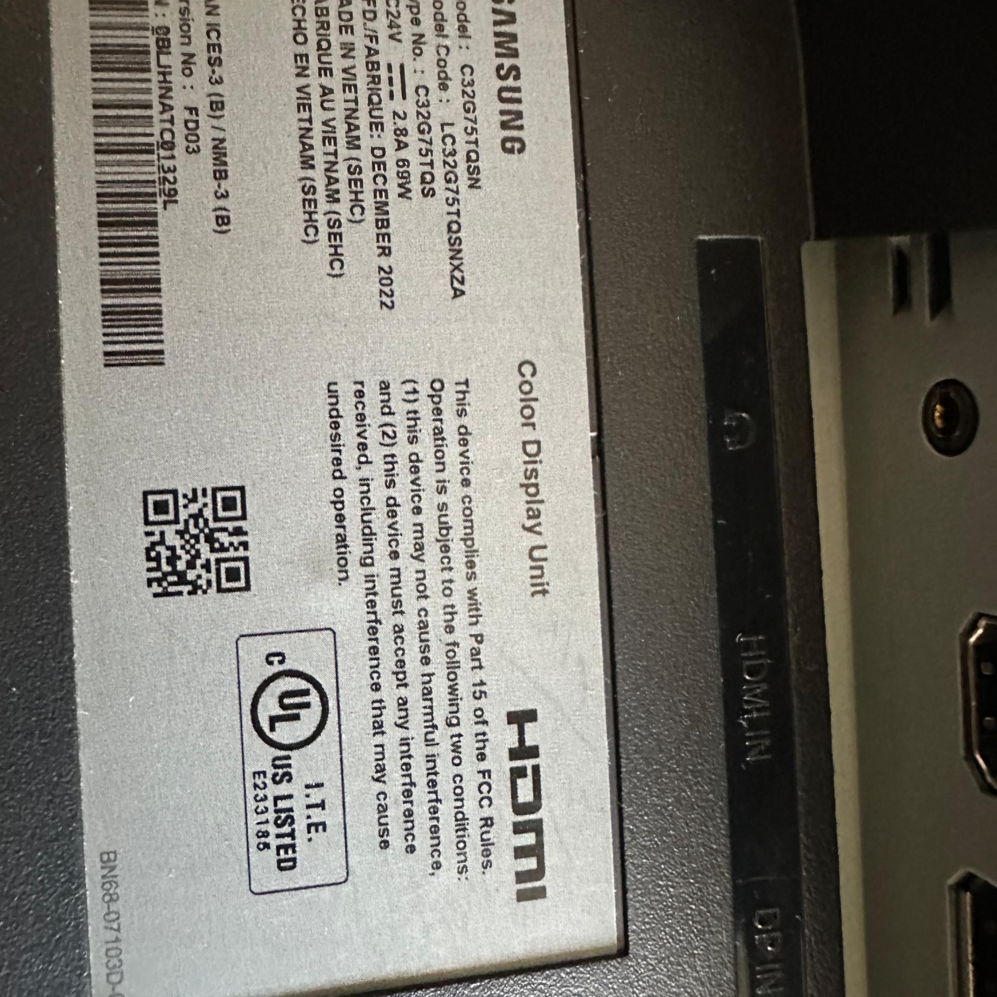 Samsung 32 inch curved gaming monitor