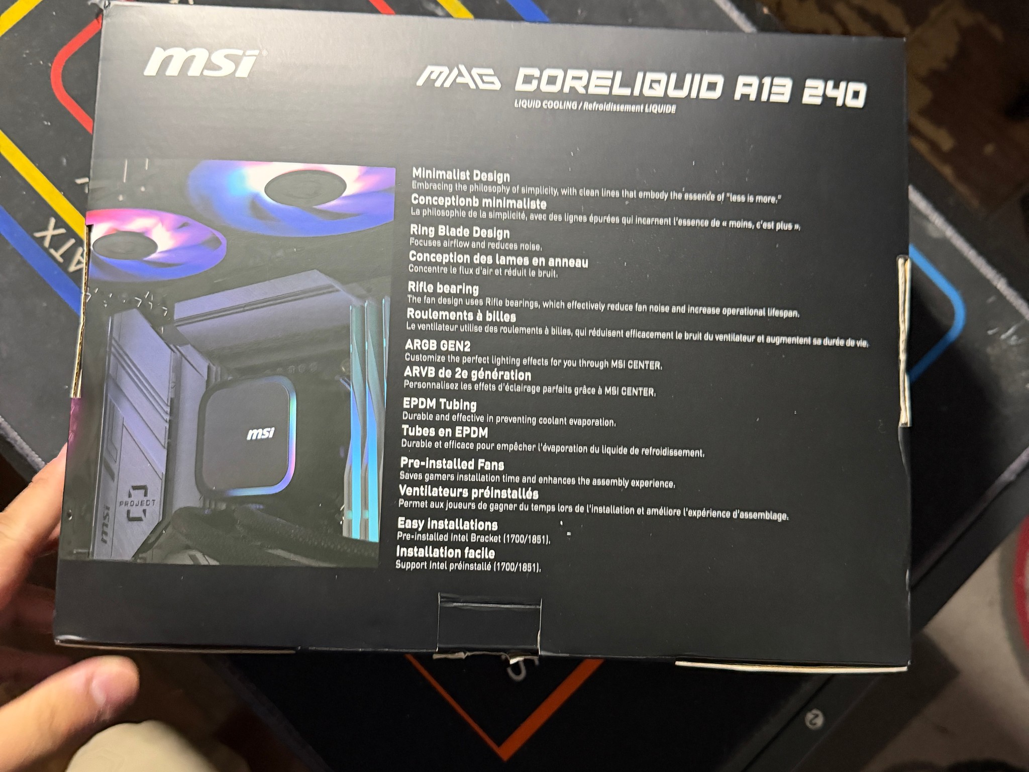 MSI 240mm AIO CPU cooler