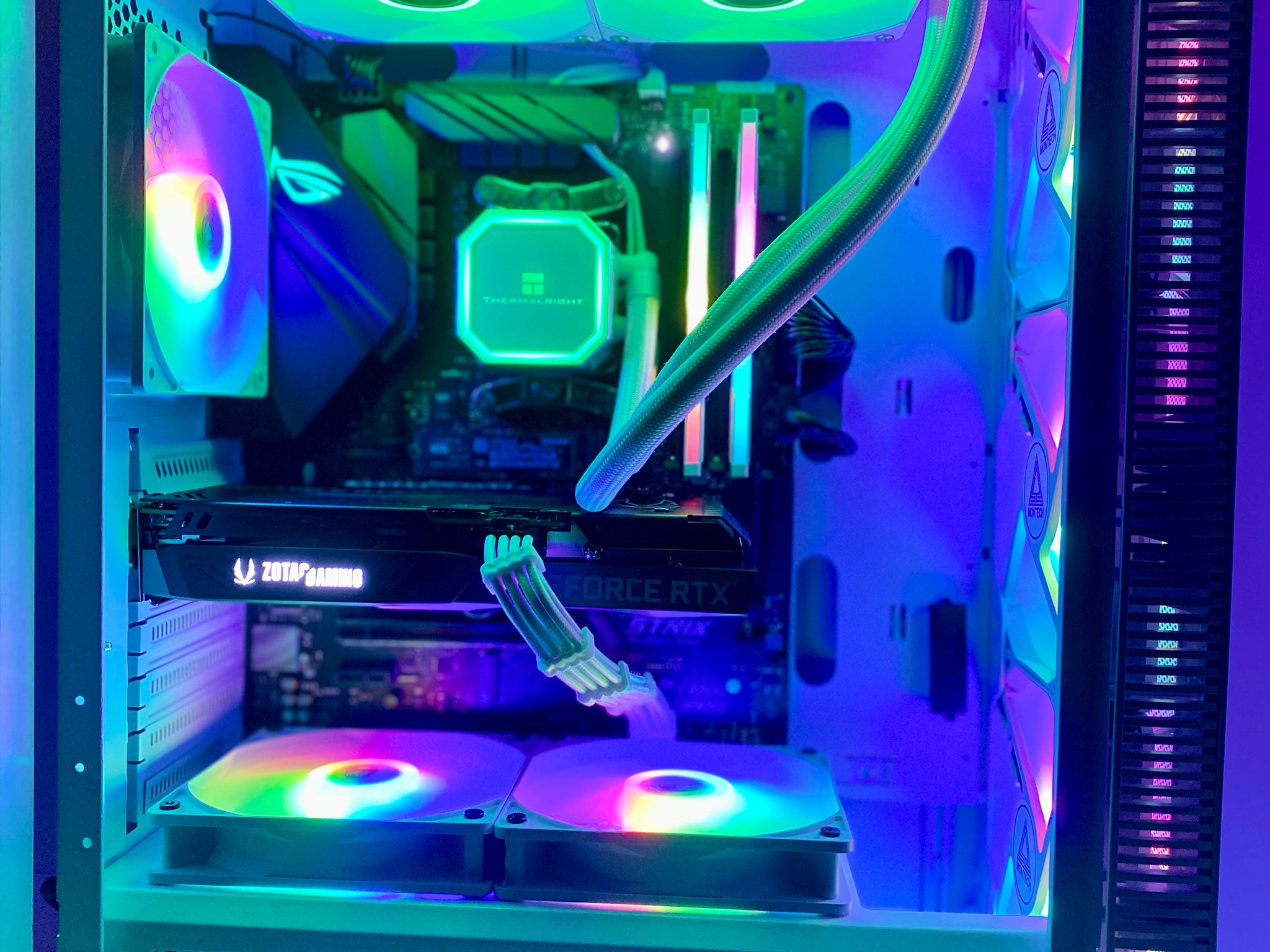 (Liquid Cooled) White⚪️Gaming PC| RTX 3060TI | Ryzen 5@4GHz| 16GB DDR4 RAM| 1TB NVMe SSD| Windows 11