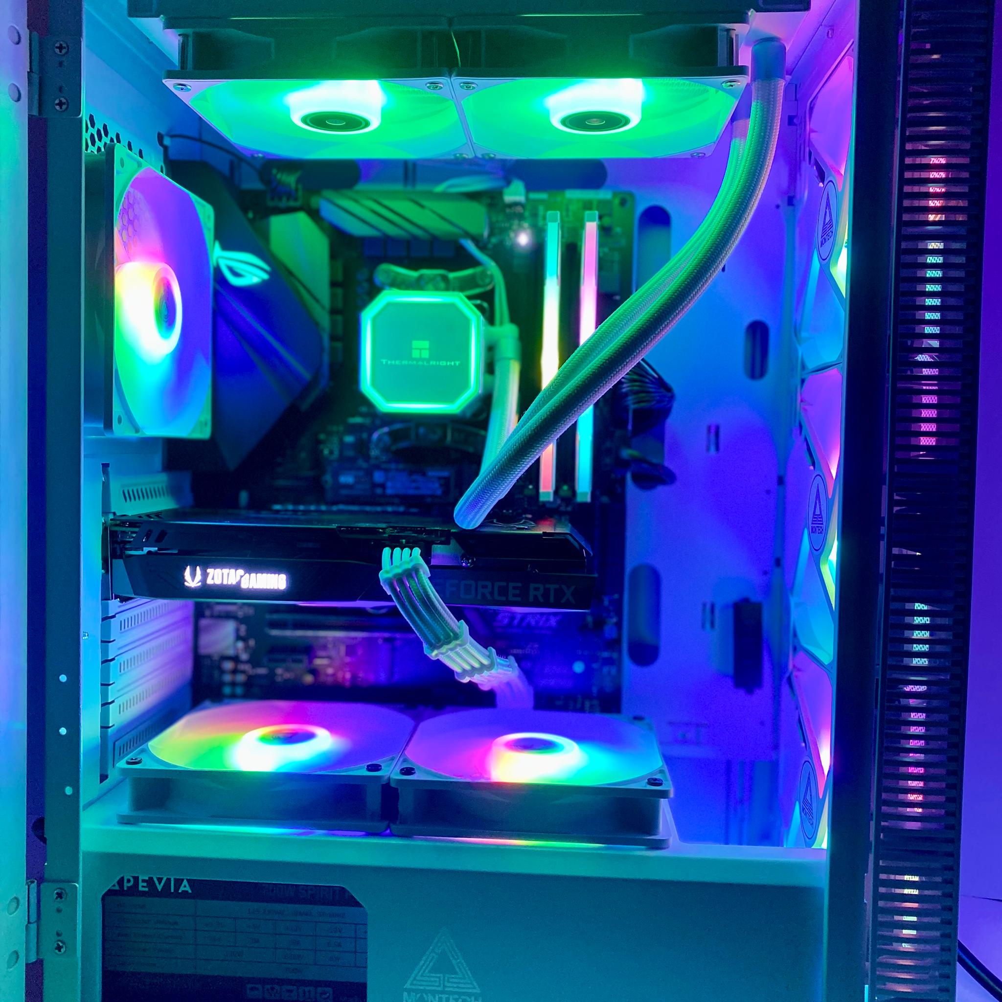 (Liquid Cooled) White⚪️Gaming PC| RTX 3060TI | Ryzen 5@4GHz| 16GB DDR4 RAM| 1TB NVMe SSD| Windows 11