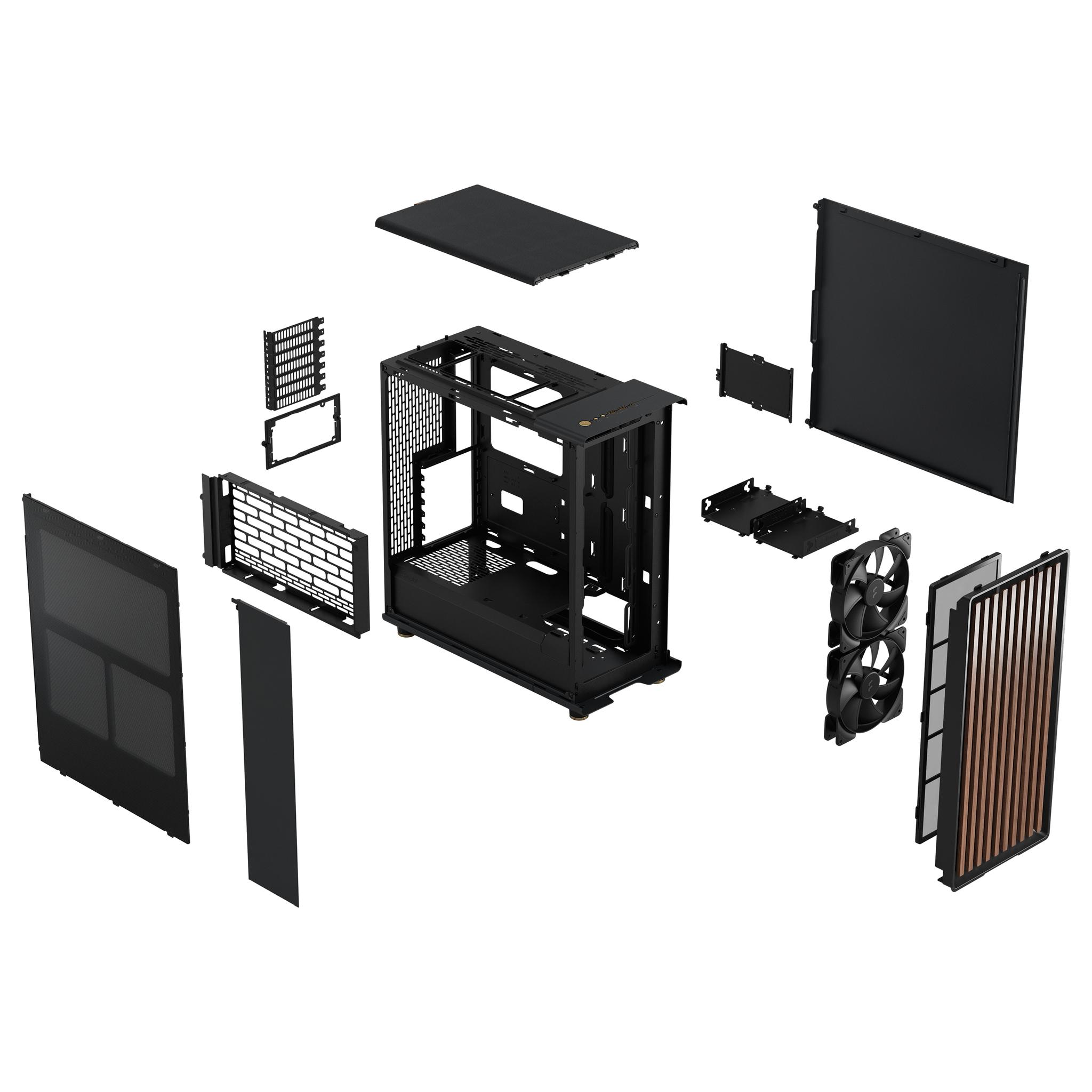 Fractal Design North Black Glass | ATX, Micro ATX, ITX | Mid Tower Tempered Glass