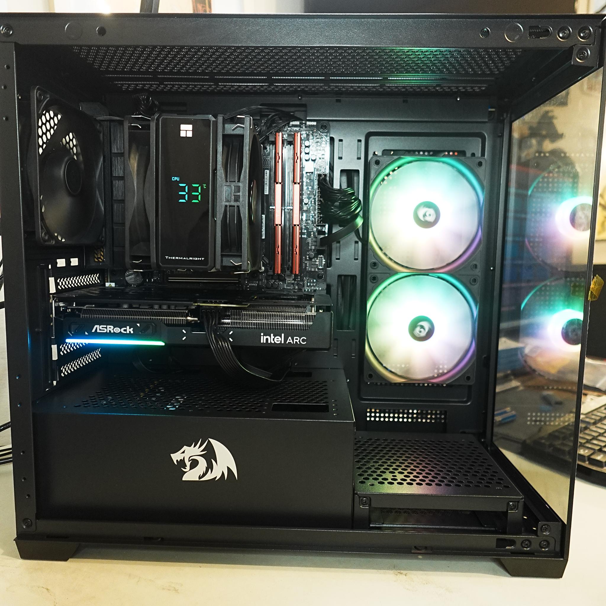 🏎️🎩💎 Gorgeous Fishtank | Ryzen 5 7600X | Intel Arc B580 | 32GB DDR5 5200 | 1TB NVMe SSD