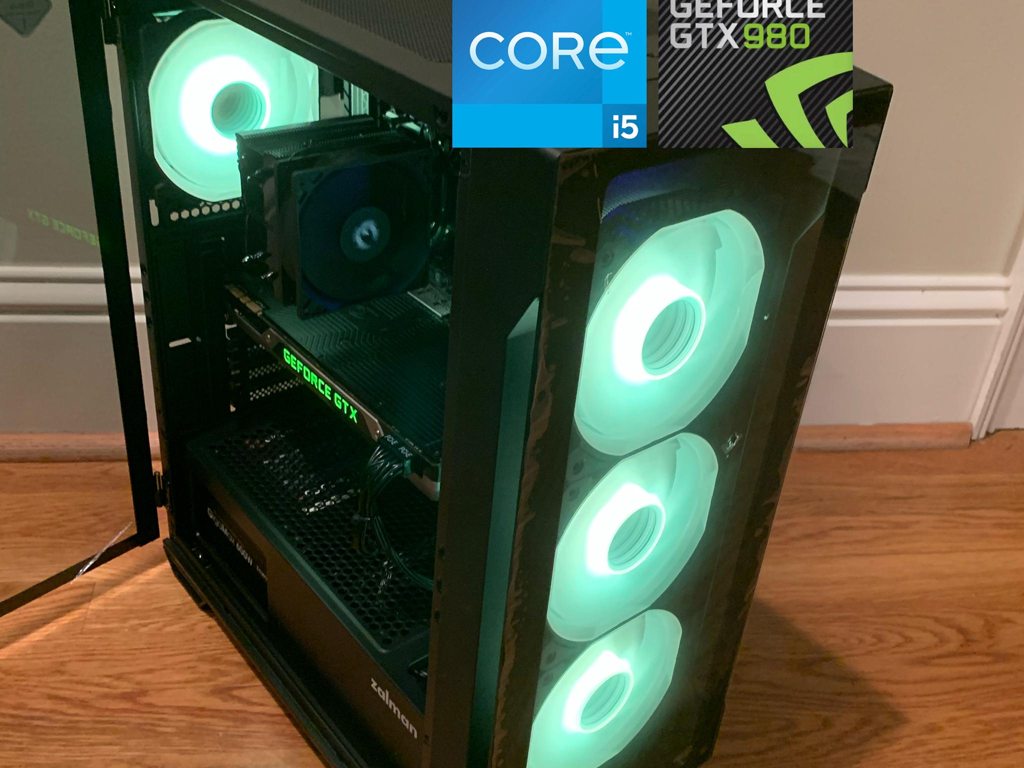 NVIDIA GTX 980 i5 7500 CUSTOM GAMING PC 16GB DDR4 512GB SSD RGB LIGHTING WINDOWS 10 INSTALLED