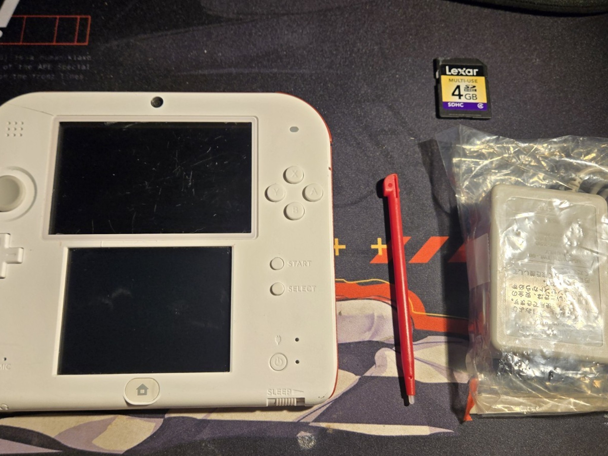 CUSTOM REFURBISHED Nintendo 2DS White/Red Handheld Console with Yo-Kai Watch