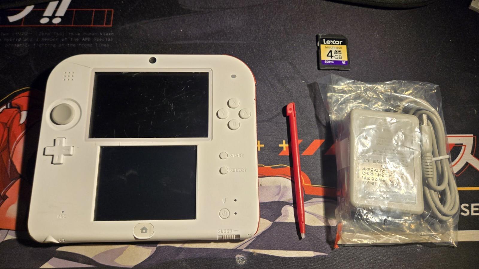 CUSTOM REFURBISHED Nintendo 2DS White/Red Handheld Console with Yo-Kai Watch
