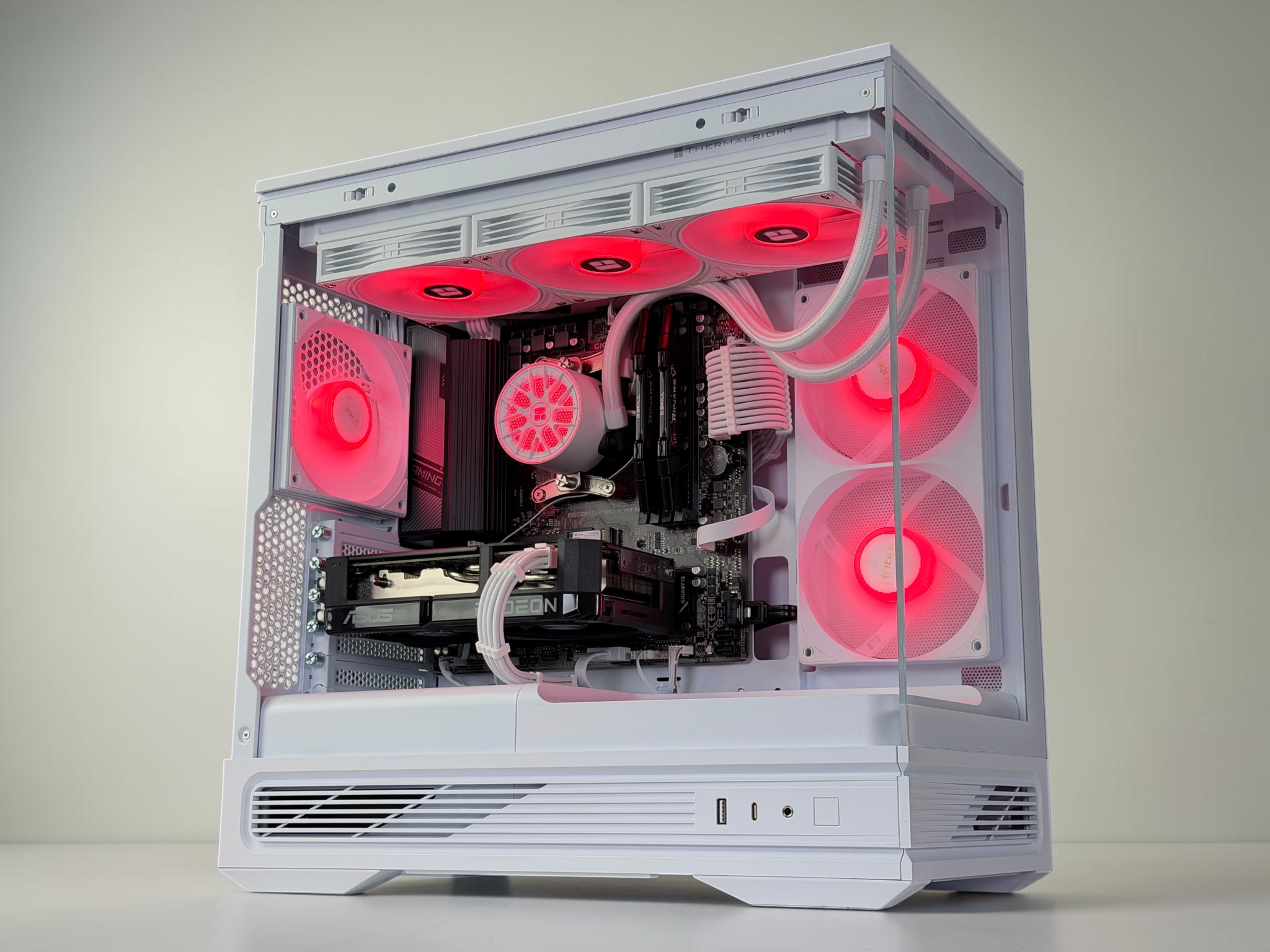 💧🧬Liquid Cooled Gaming PC🚀 AMD RX 9600 XT 16GB🚀AMD Ryzen 7 5800X🚀 16GB DDR4🚀 1TB SSD