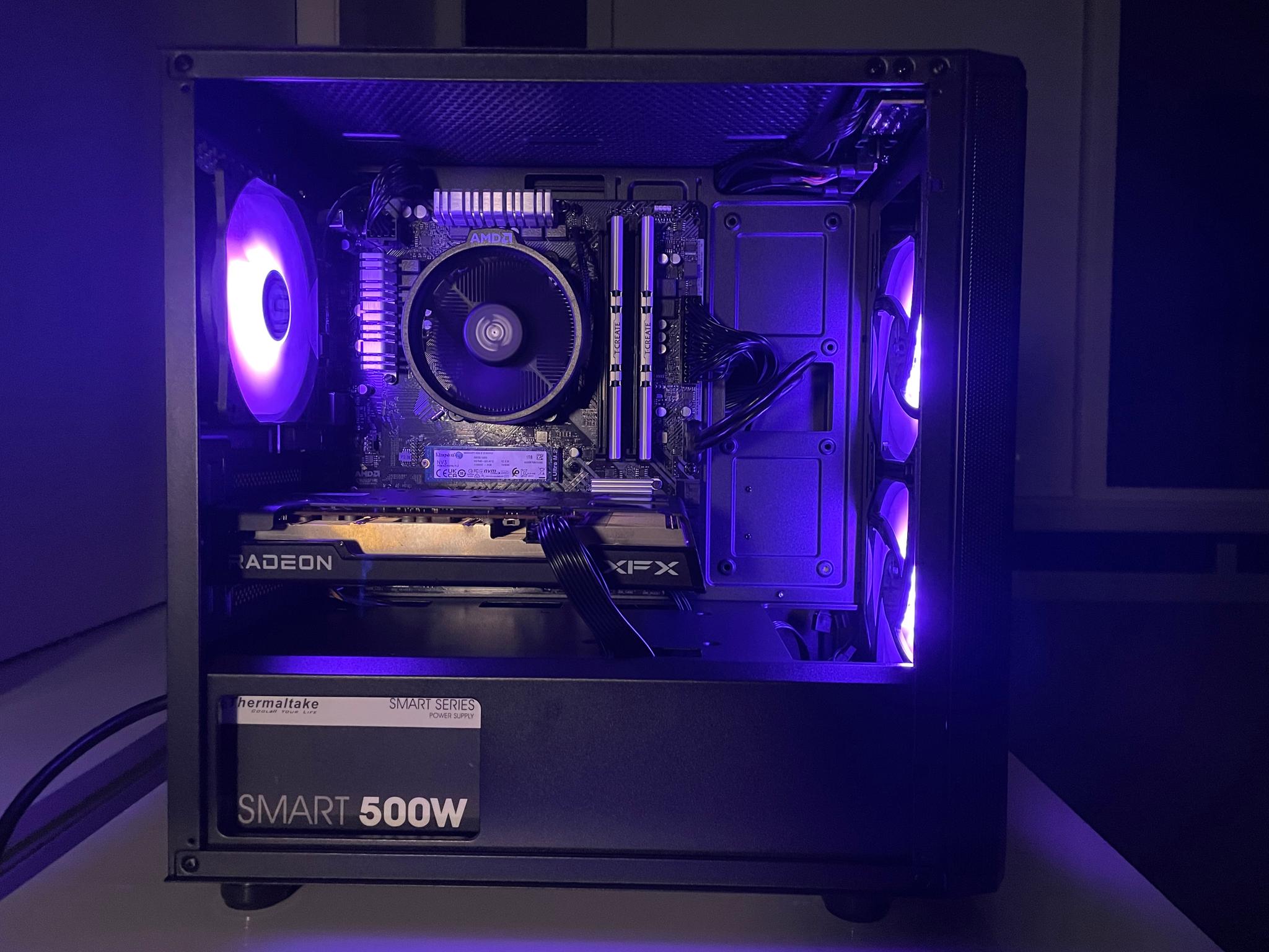 🖤🤍🩶Ryzen 3600•XFX 6600•1tb nvme🩶🤍🖤
