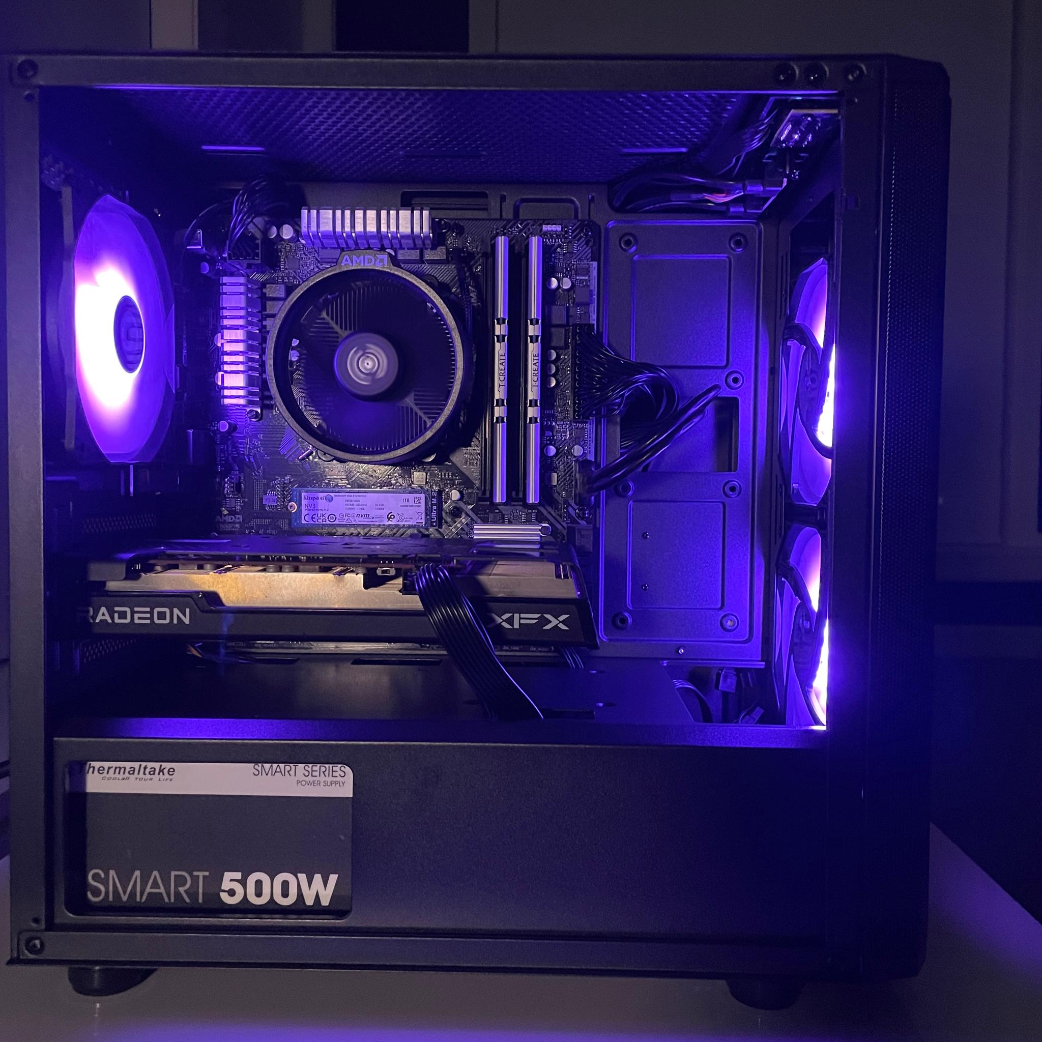 🖤🤍🩶Ryzen 3600•XFX 6600•1tb nvme🩶🤍🖤