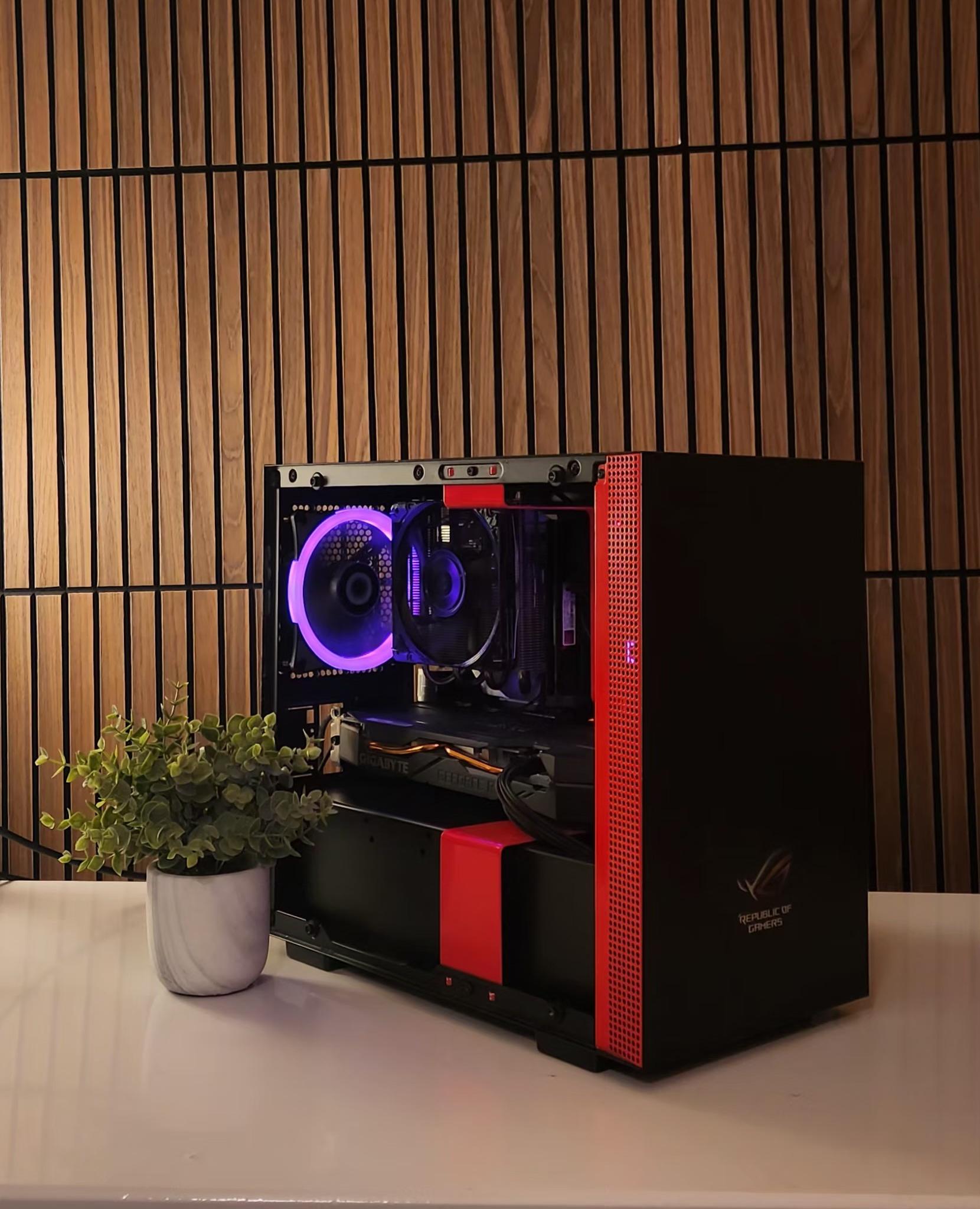 RED/Black Gaming PC | RTX 2070 | i7-8700K | 32GB RAM | 512GB NVMe | WiFi | Mini-ITX | WIN11/BT