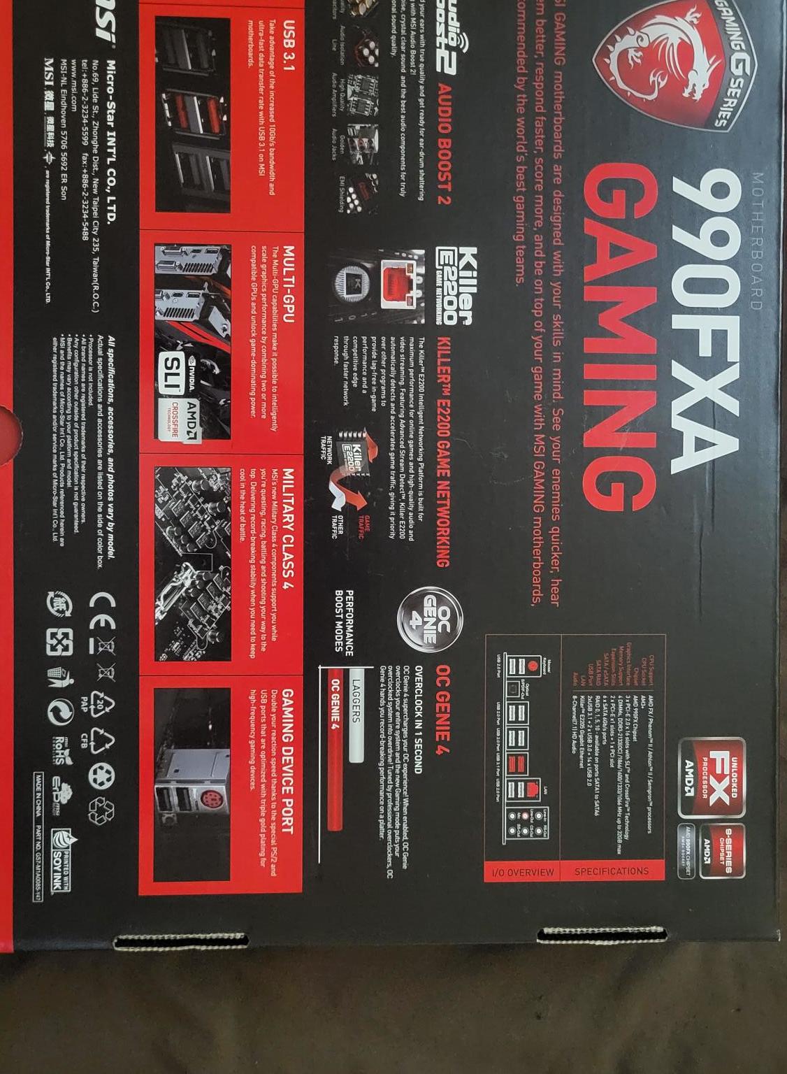 MSI 990FXA-GAMING AMD Motherboard + AMD Phenom II 6 Core + 32GB DDR3-1600 Mhz