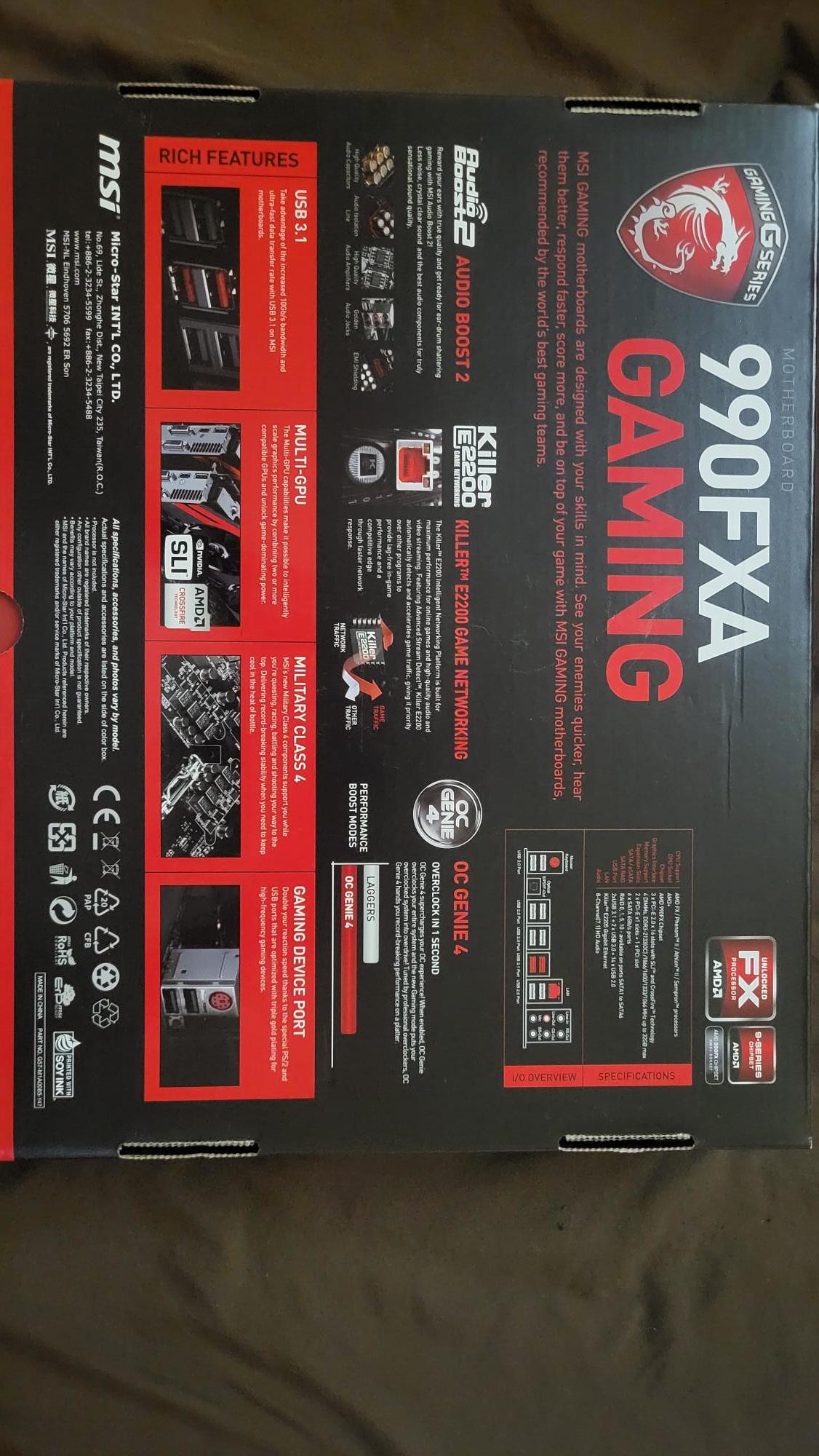 MSI 990FXA-GAMING AMD Motherboard + AMD Phenom II 6 Core + 32GB DDR3-1600 Mhz