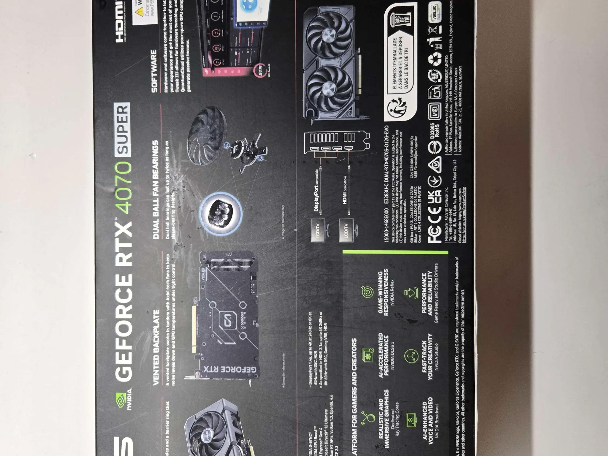 ASUS Dual GeForce RTX™ 4070 SUPER OC Edition 12GB GDDR6X