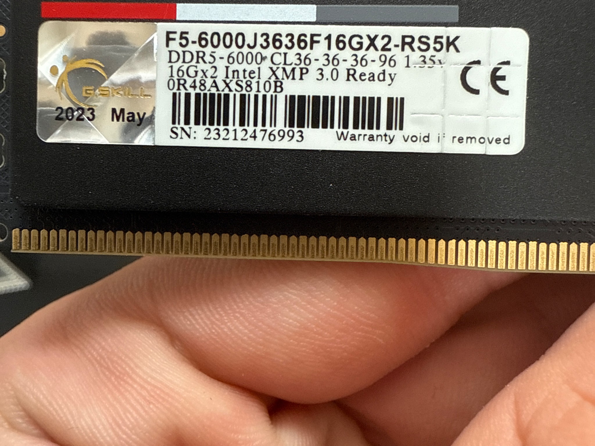 G.Skill S5 32GB 6000MHZ RAM