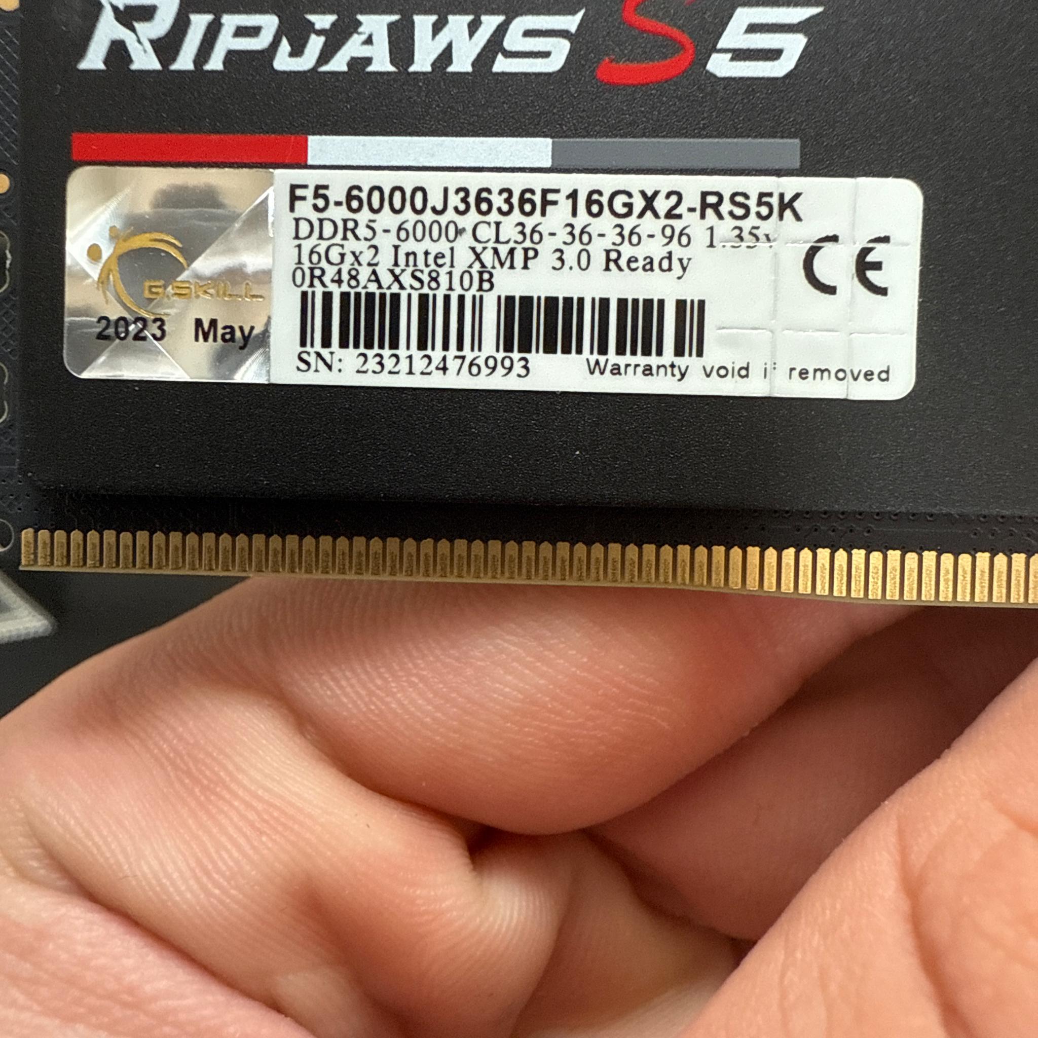 G.Skill S5 32GB 6000MHZ RAM