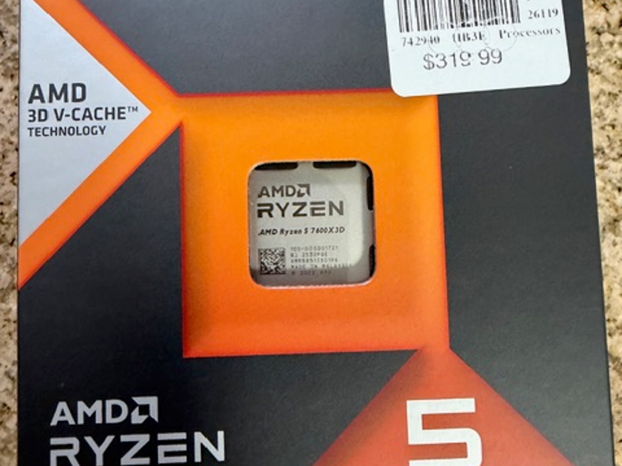 BRAND NEW AMD Ryzen 5 7600X3D Raphael AM5 4.1GHz 6-Core 12-Thread Desktop Processor