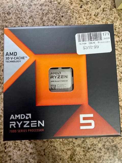 BRAND NEW AMD Ryzen 5 7600X3D Raphael AM5 4.1GHz 6-Core 12-Thread Desktop Processor