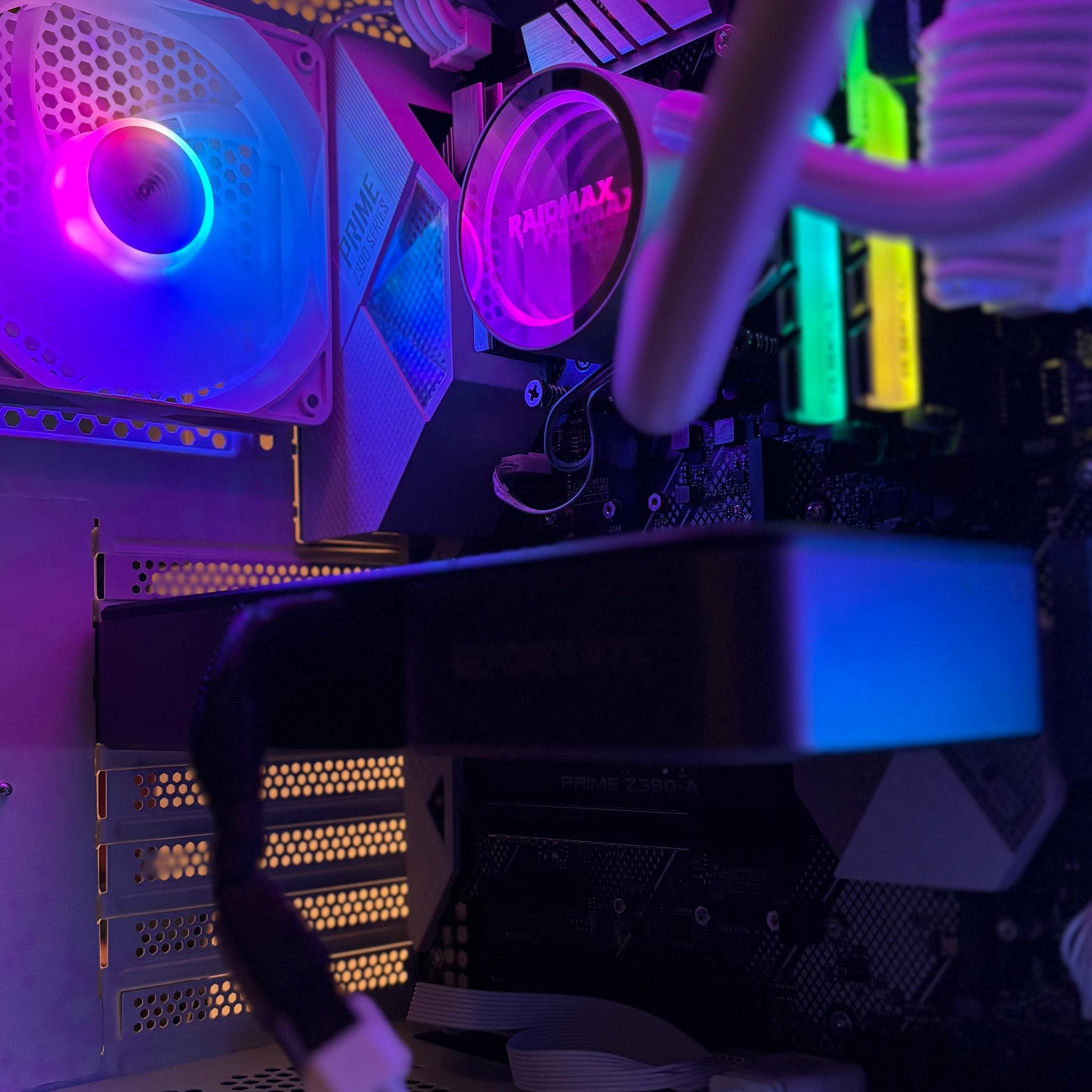 White Gaming PC - RTX 3070, Core i9 9900K, 16GB RAM, 512GB SSD