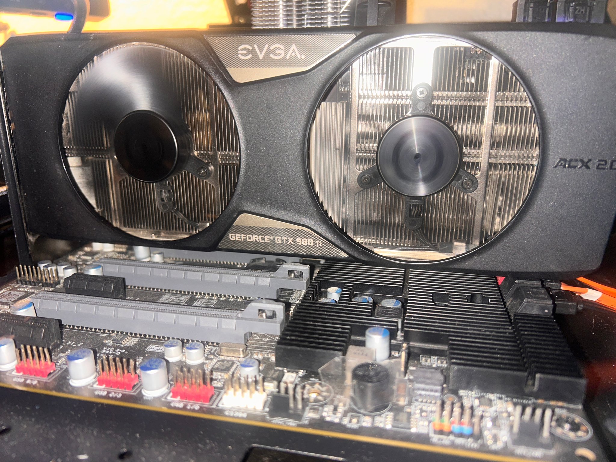 evga 980ti custom converted hybrid to air 6GB gpu nvidia