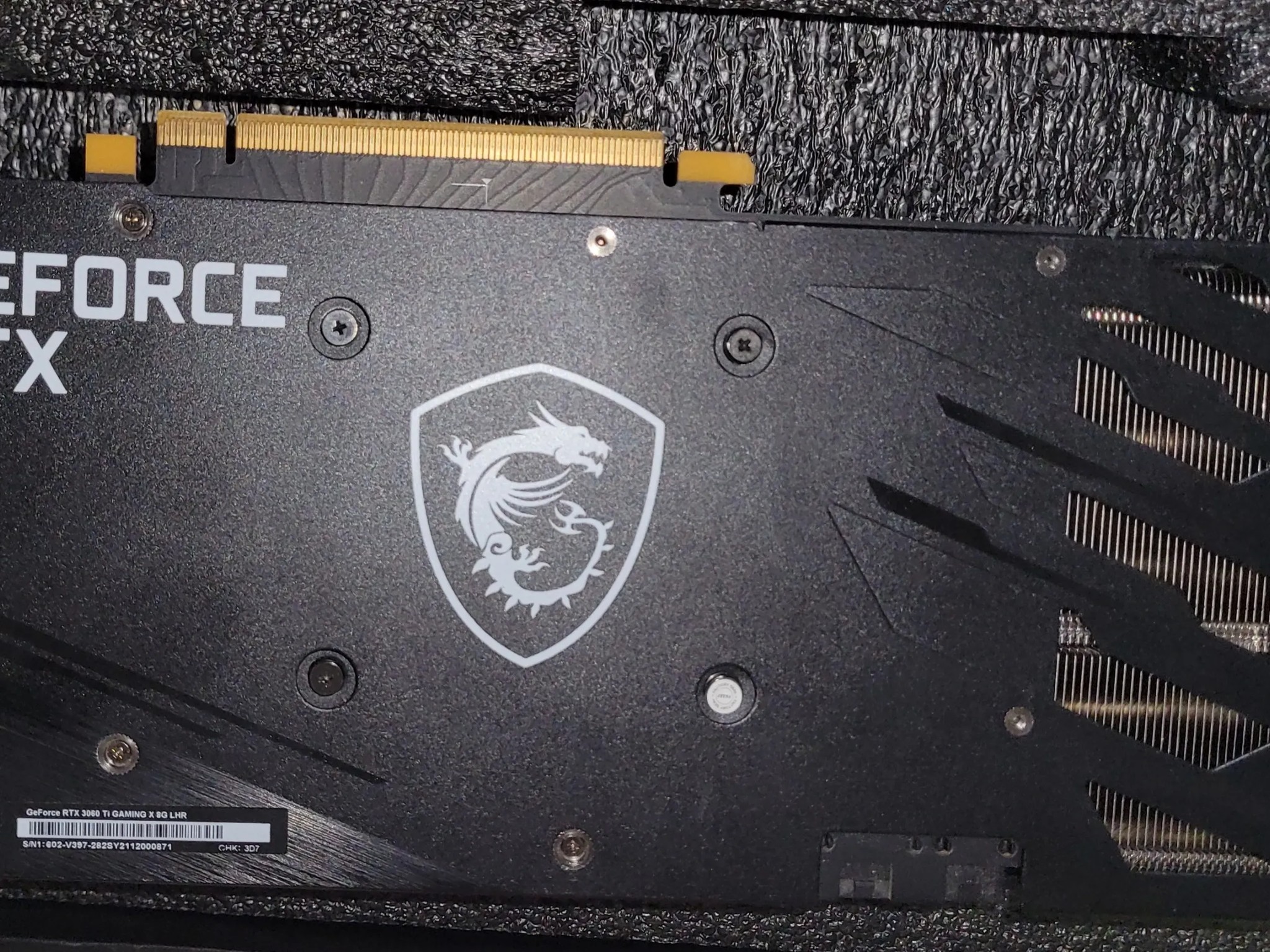 3060ti  ( NVIDIA MSI 3060 Ti Gaming X LHR Dual-Fan 8GB )