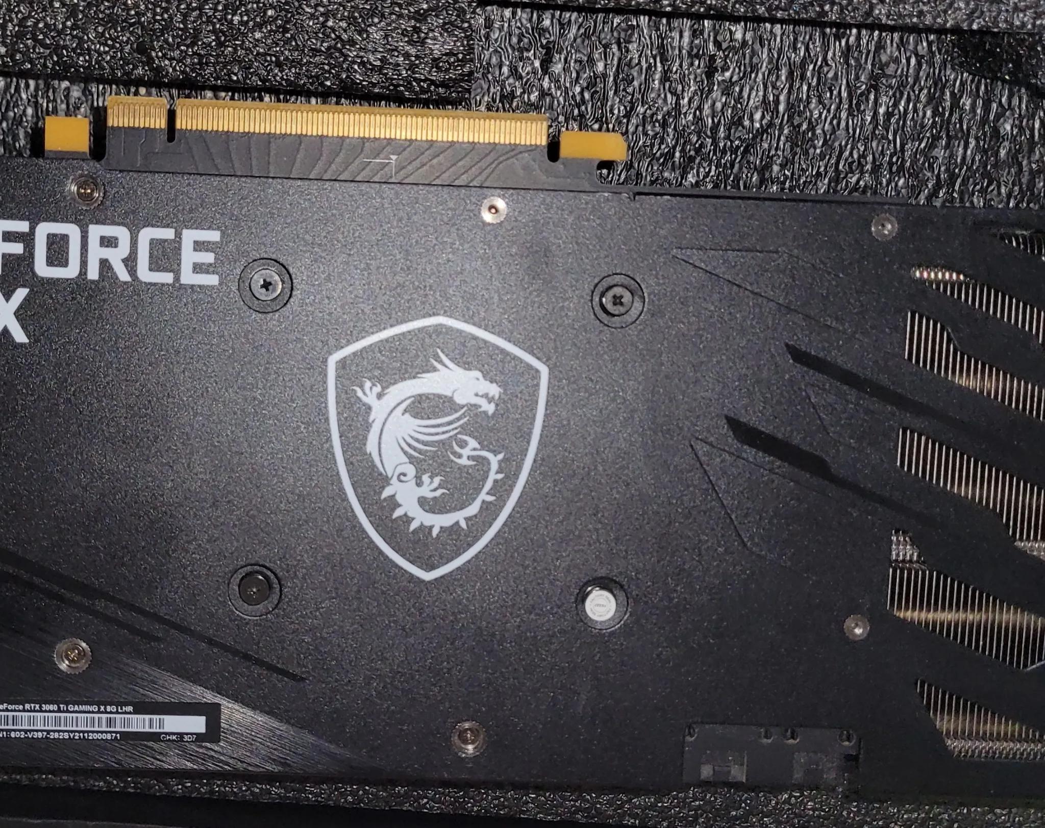 3060ti  ( NVIDIA MSI 3060 Ti Gaming X LHR Dual-Fan 8GB )
