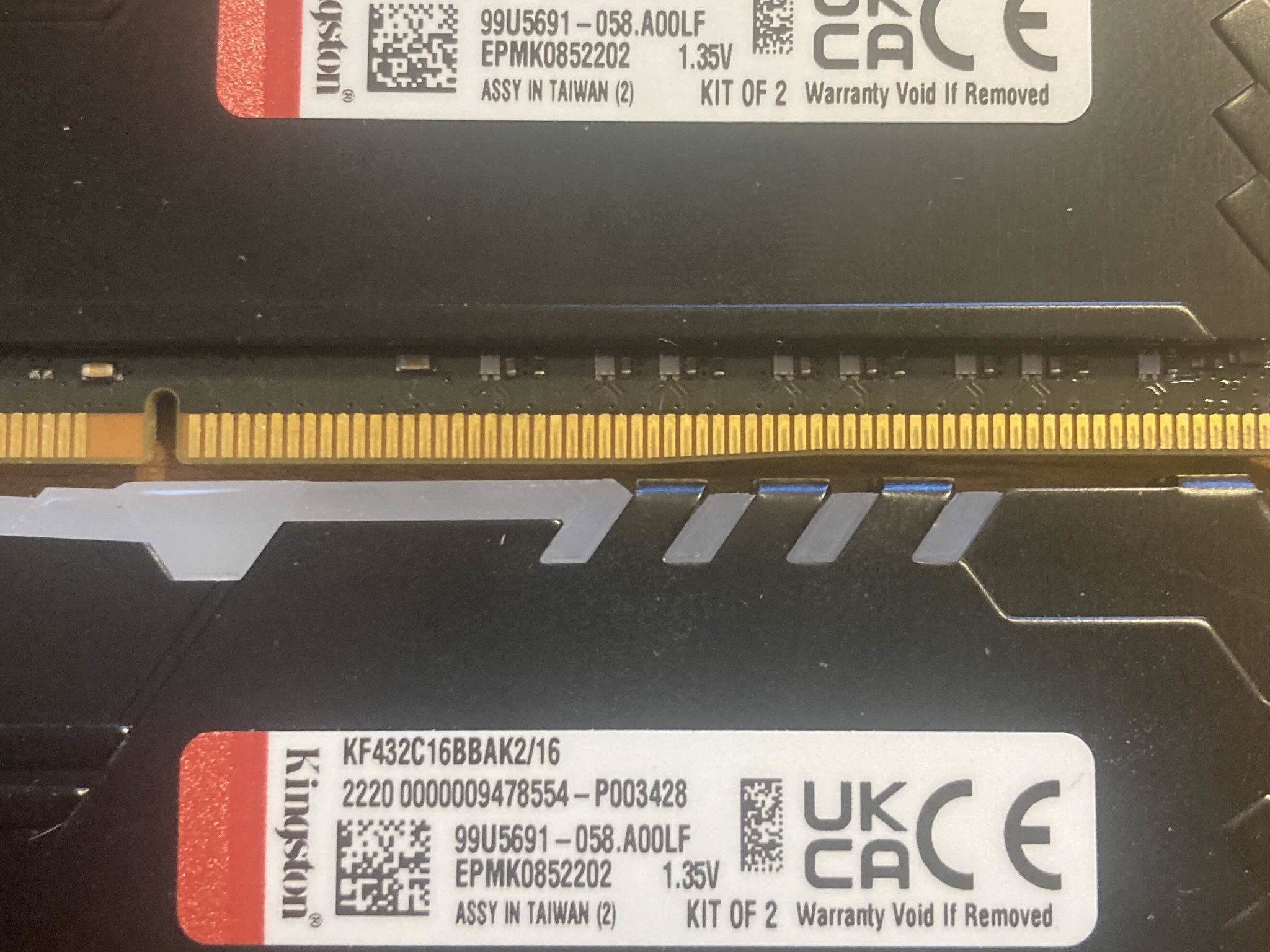 2x8GB HyperX FURY Renegade RGB DDR4 3200MHz CL16 (READ)