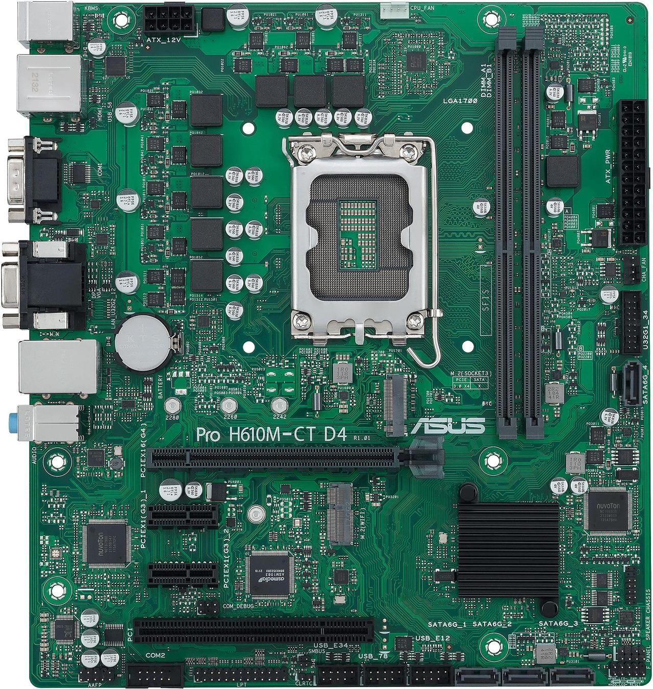 ASUS PRO H610M-CT D4 Intel H610 LGA 1700 microATX DDR4 Desktop Motherboard