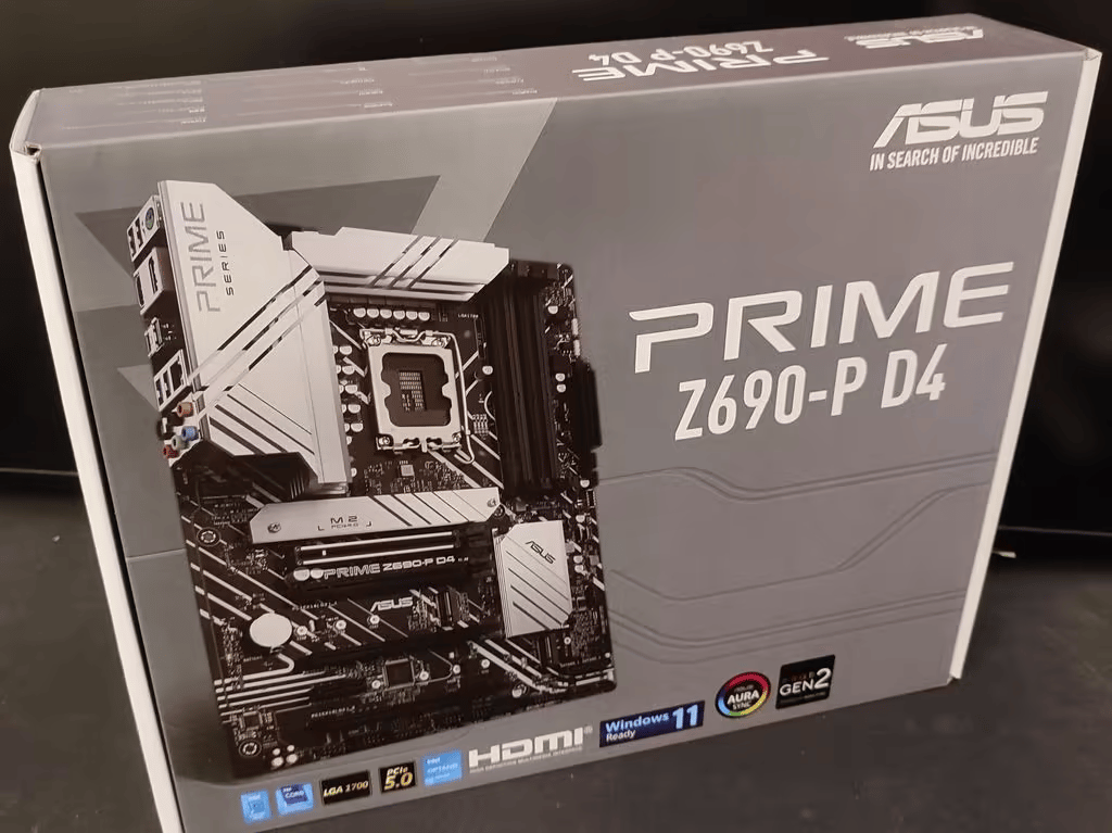 ASUS Prime Z690-P D4 LGA 1700 (Intel 12th Gen) ATX Motherboard (PCIe 5.0,DDR4,3X M.2,2.5Gb LAN