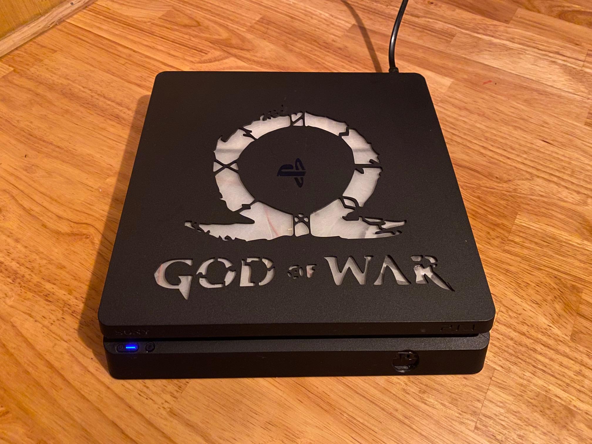Modded PlayStation 4 - CASE MODS - PS4 Slim - God of war themed - 4TB Internal hard drive