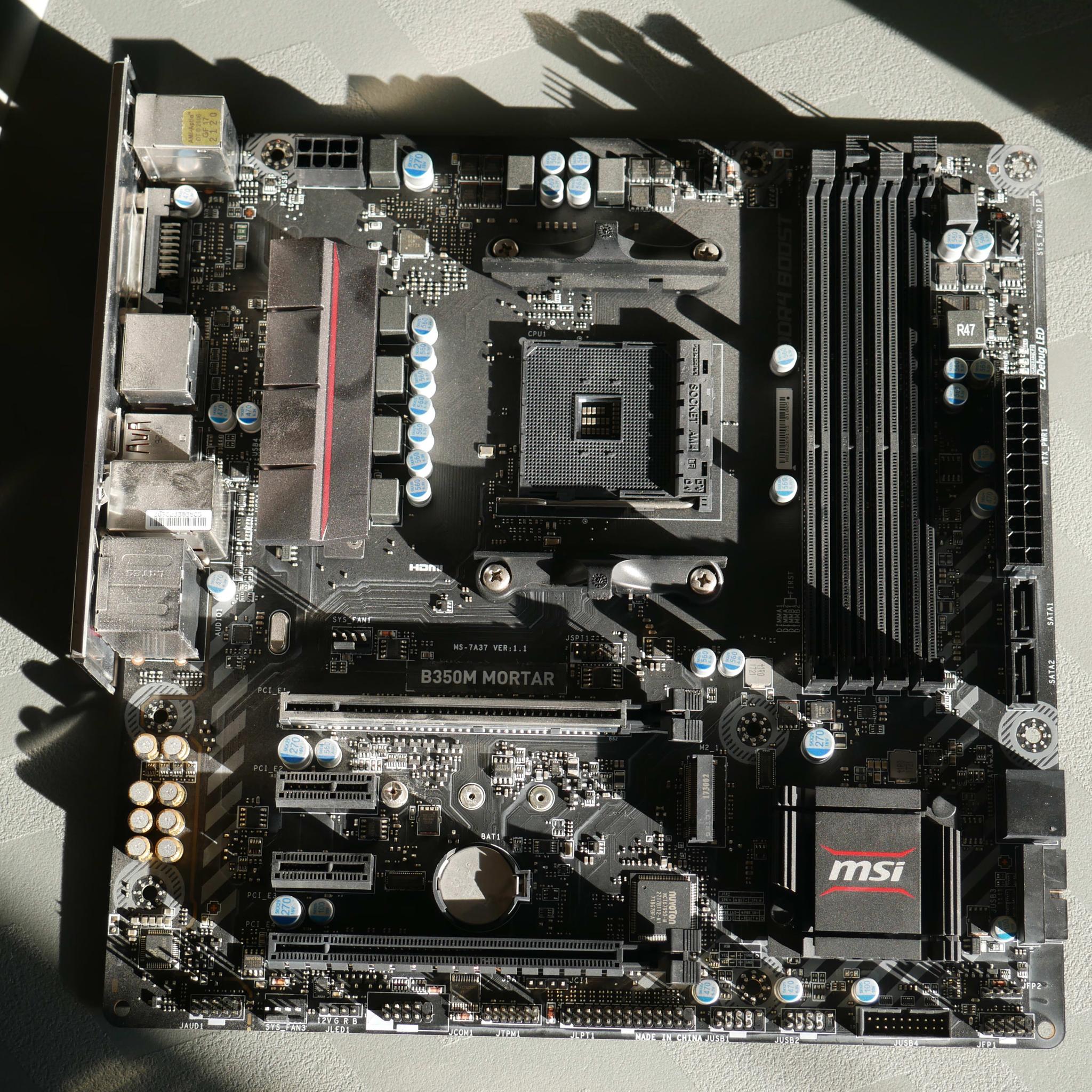 MSI B350 MORTAR Micro ATX AM4 Motherboard
