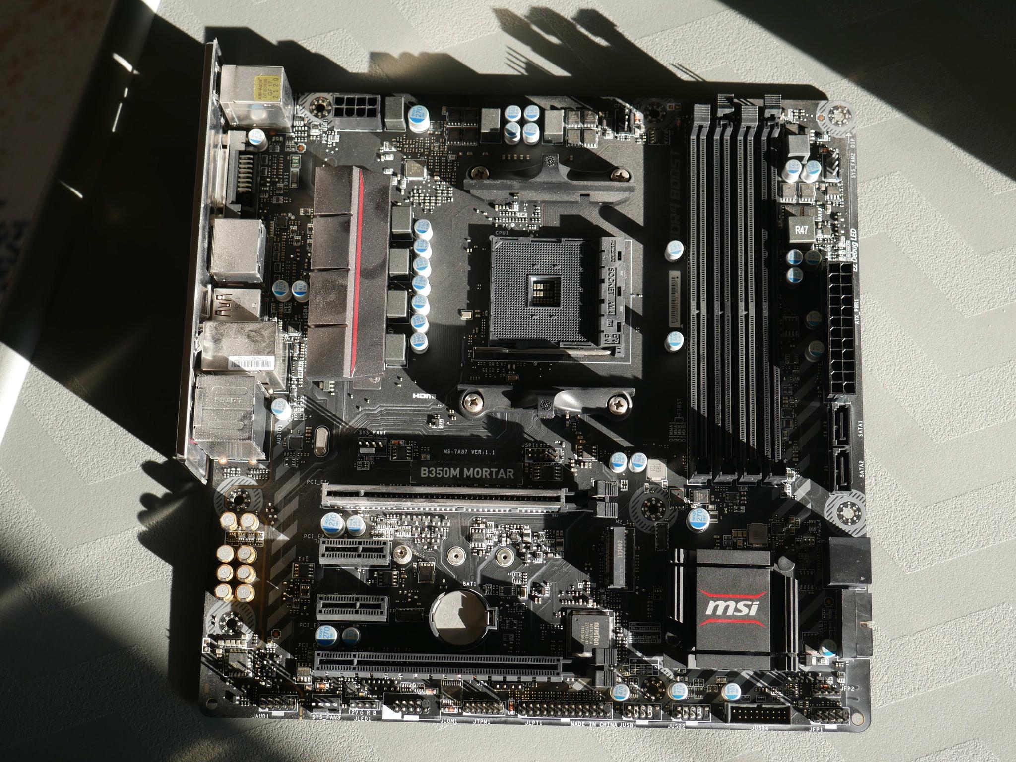MSI B350 MORTAR Micro ATX AM4 Motherboard