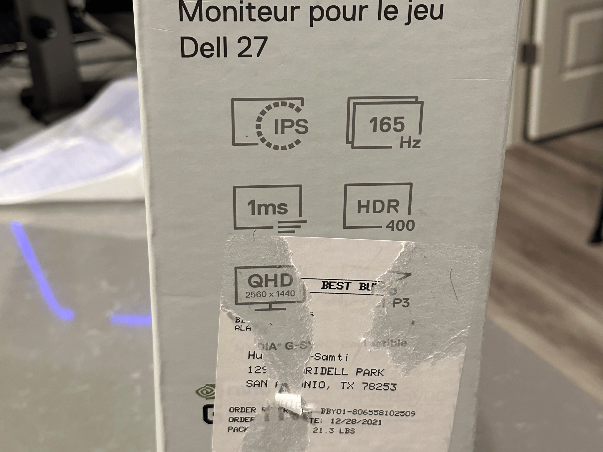 Dell S2721DGF 27.0" 2560x1440 165 Hz Gaming Monitor