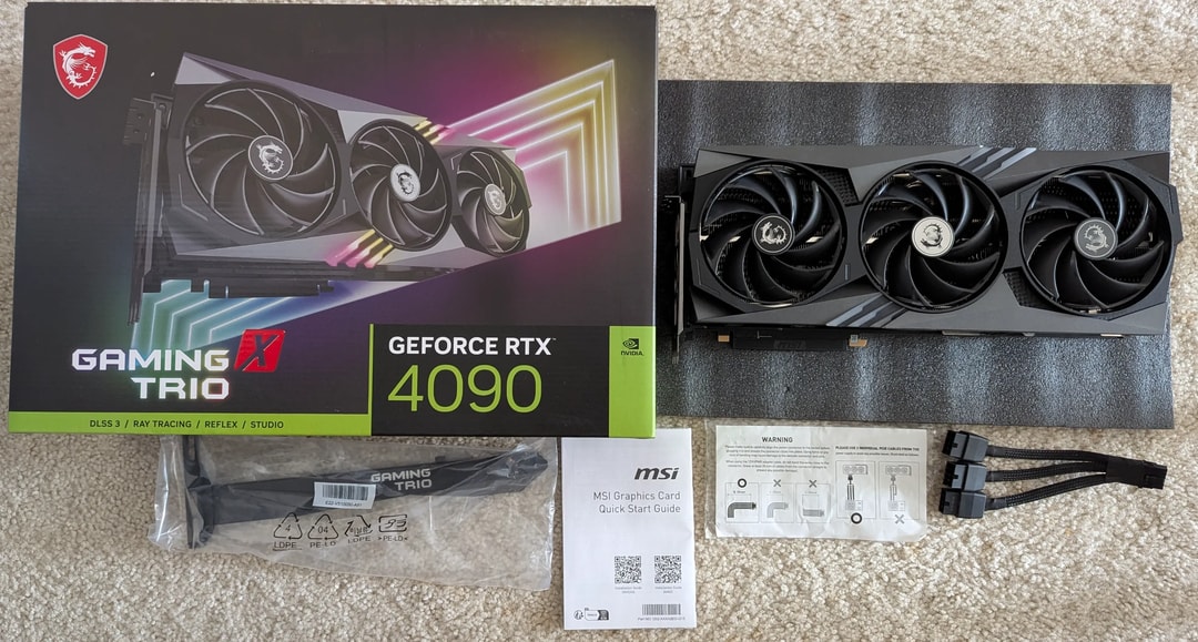 MSI Geforce RTX 4090 Gaming X Trio 24GB GDDR6X Like New With