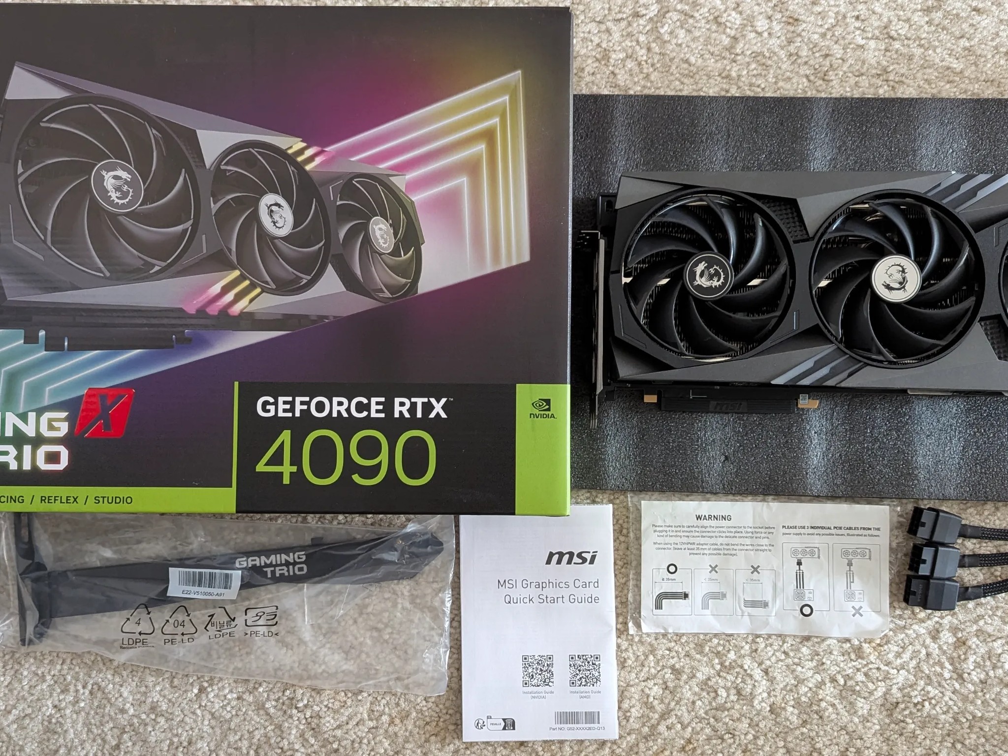 MSI Geforce RTX 4090 Gaming X Trio 24GB GDDR6X Like New With Original Box