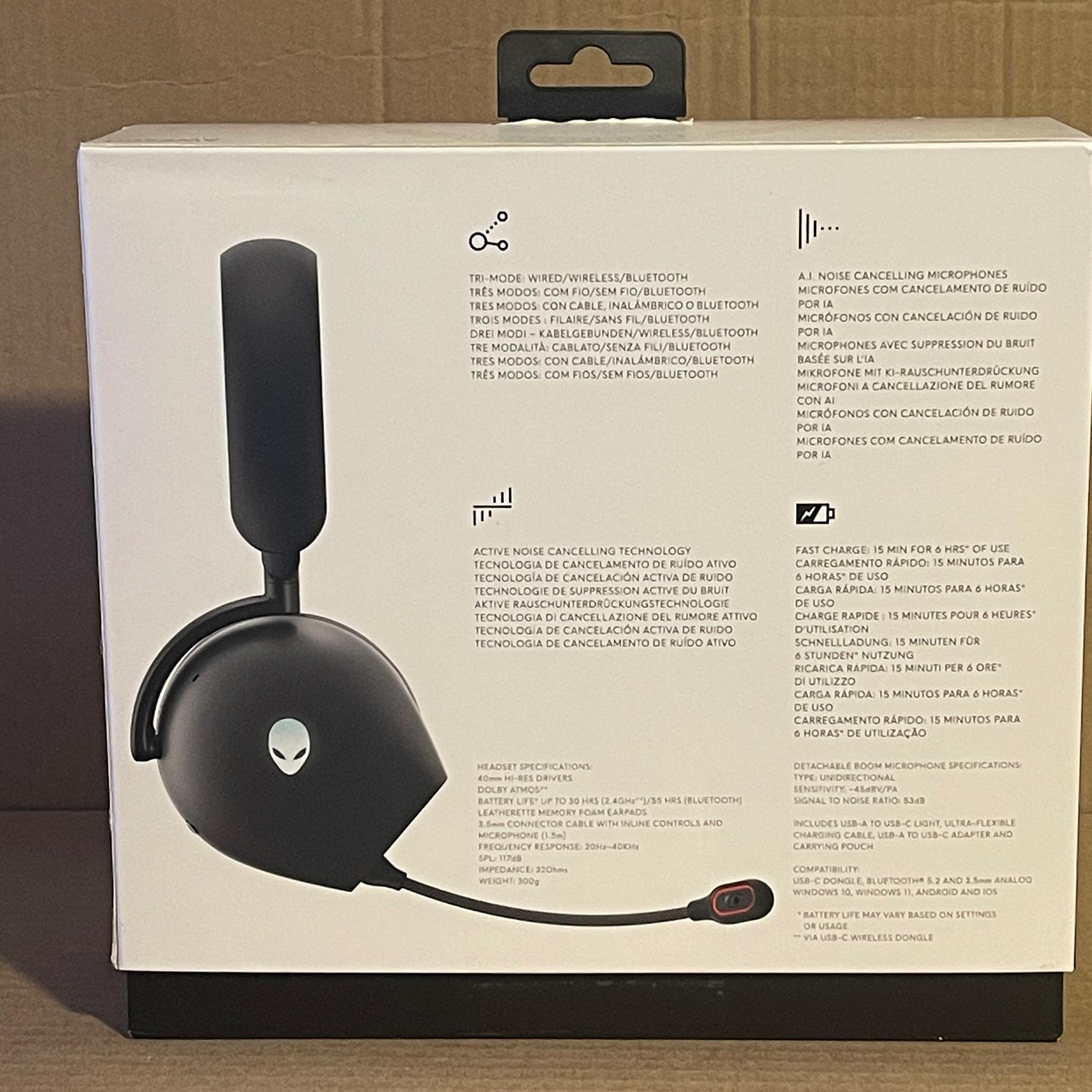 Alienware 920H Wireless Gaming Headset - Dark Side of the Moon