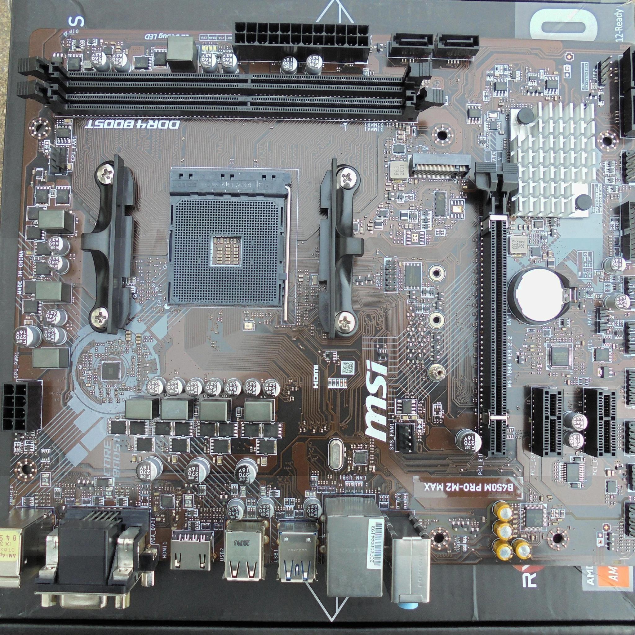 MSI B450M PRO-M2 MAX Micro ATX AM4 Motherboard