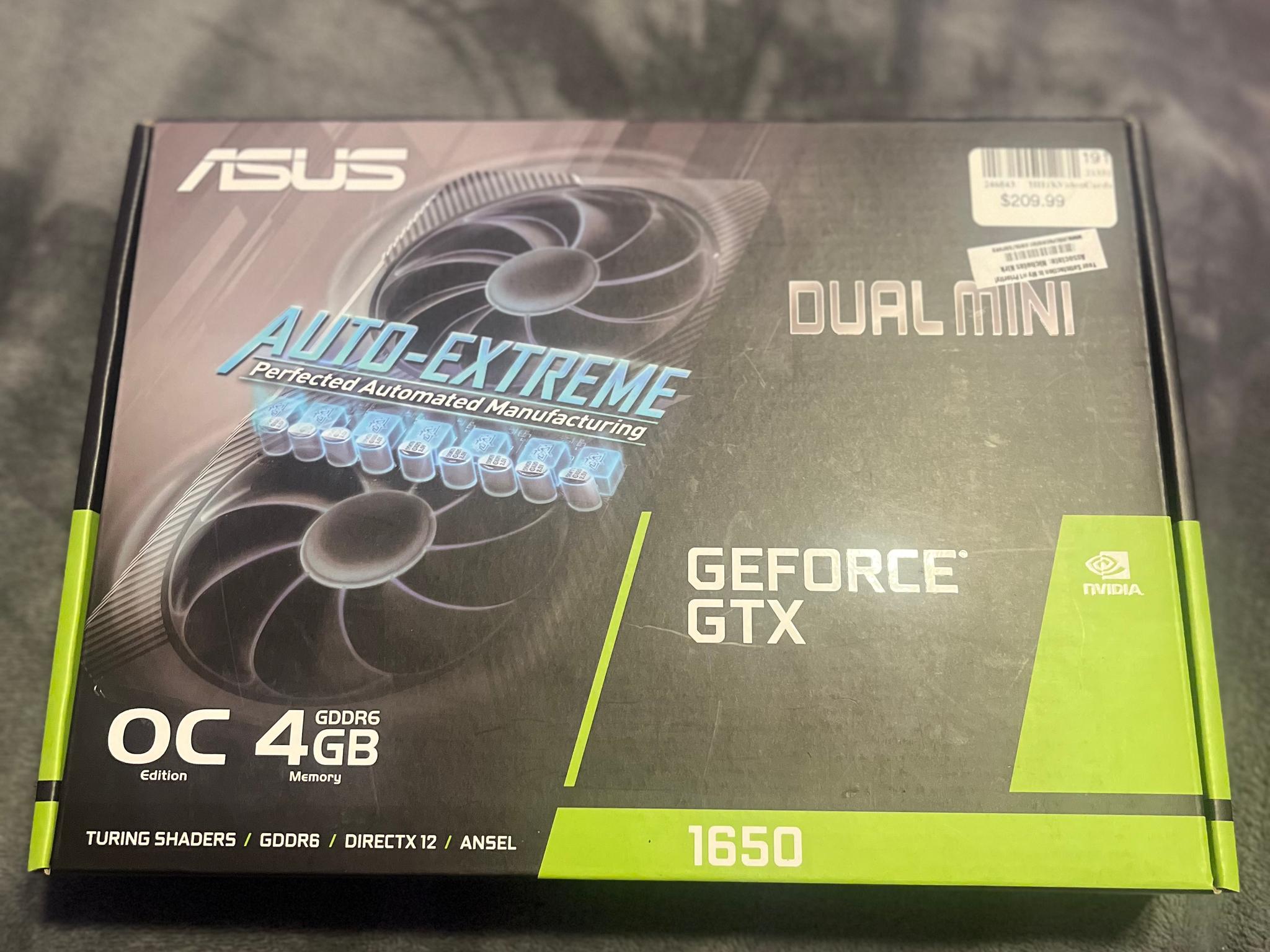 Asus Dual GeForce GTX 1650 OC V2 4GB GDDR6