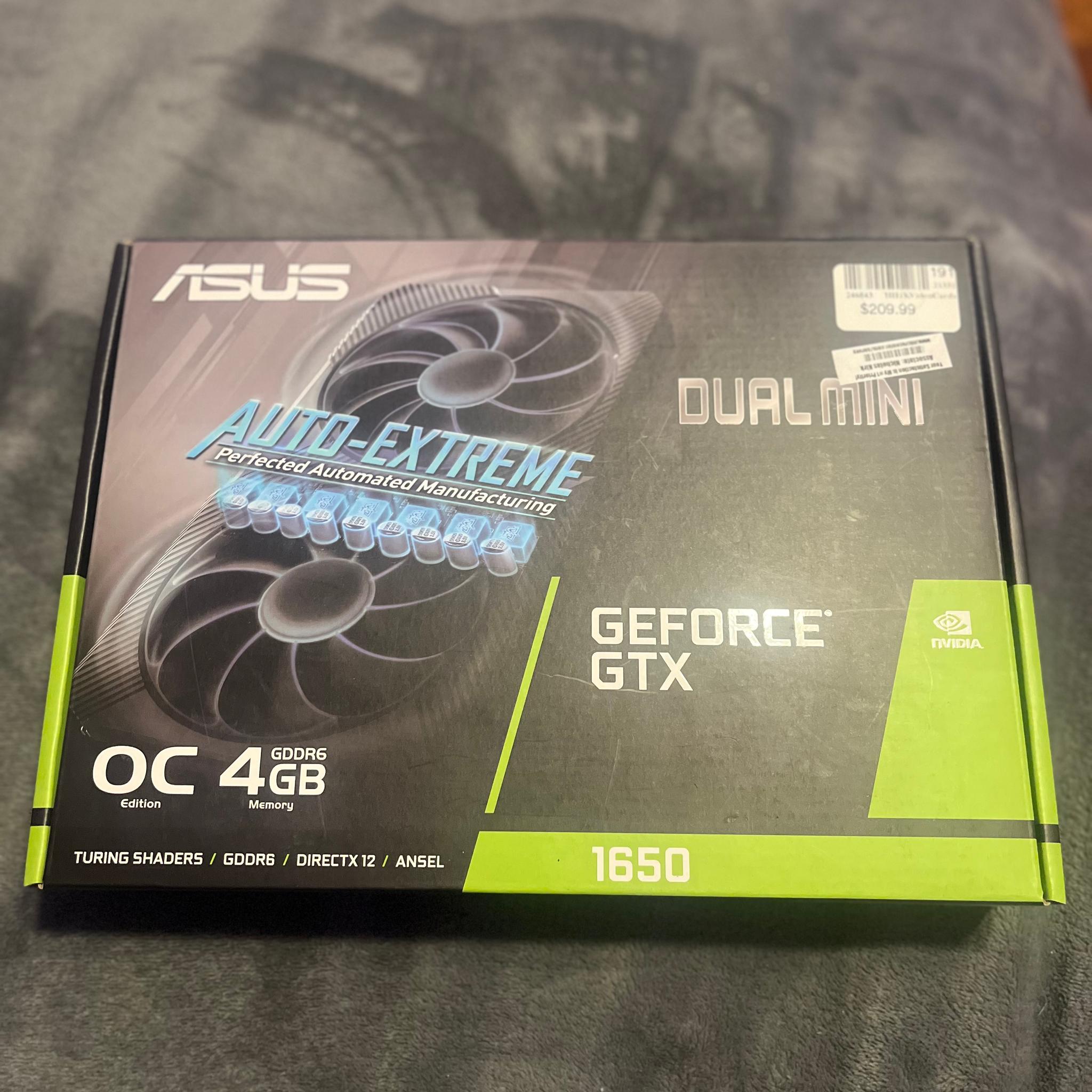 Asus Dual GeForce GTX 1650 OC V2 4GB GDDR6