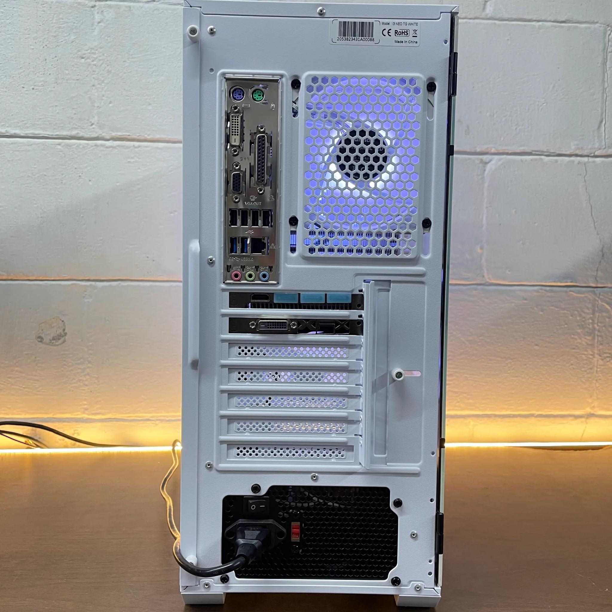 Frosty Gaming PC | Intel i7 / AMD RX580 / 8GB / 1.1TB Win 11 Pro + Wi-Fi