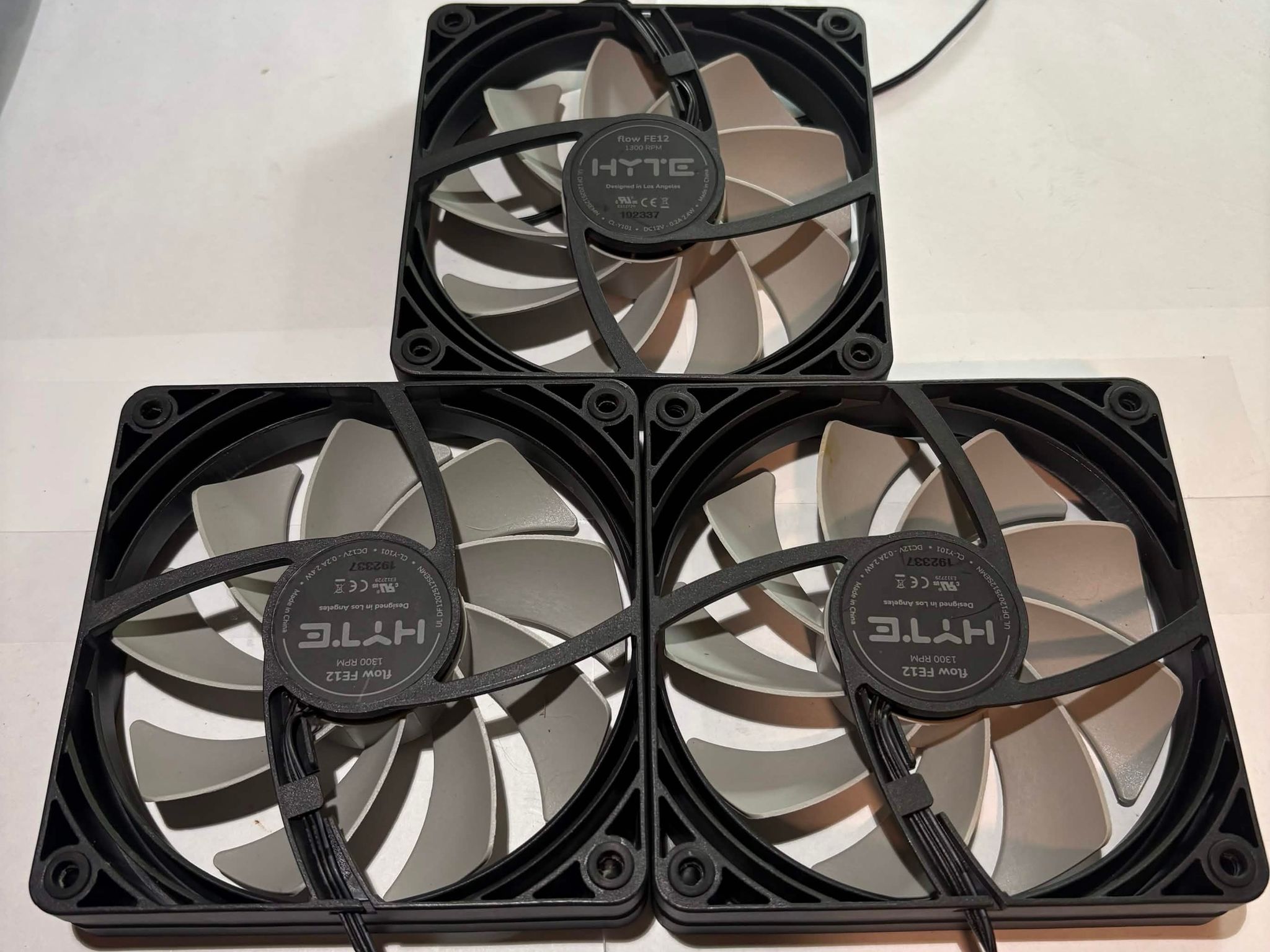 HYTE Flow FE12 120mm Case Fans - 3 Pack