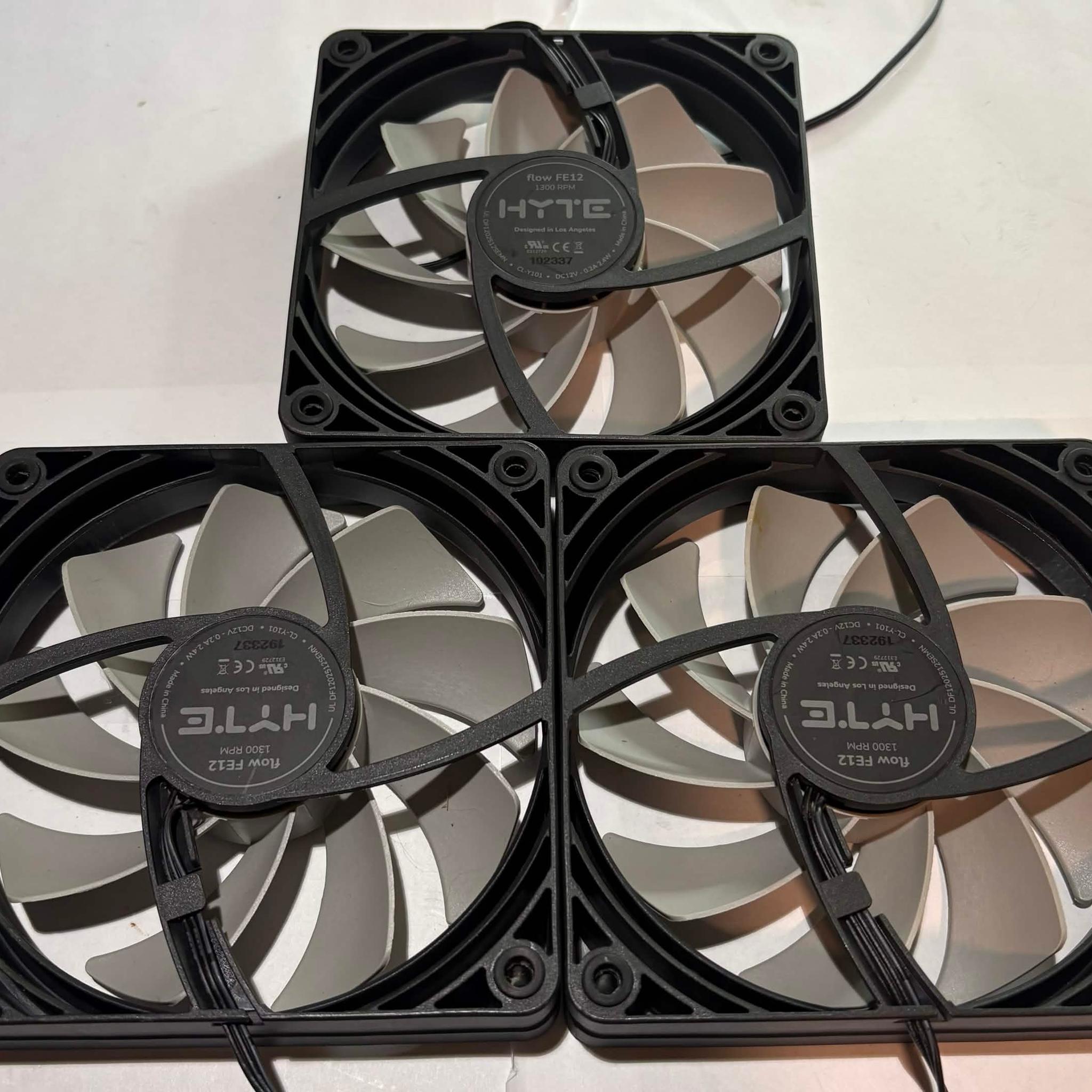 HYTE Flow FE12 120mm Case Fans - 3 Pack