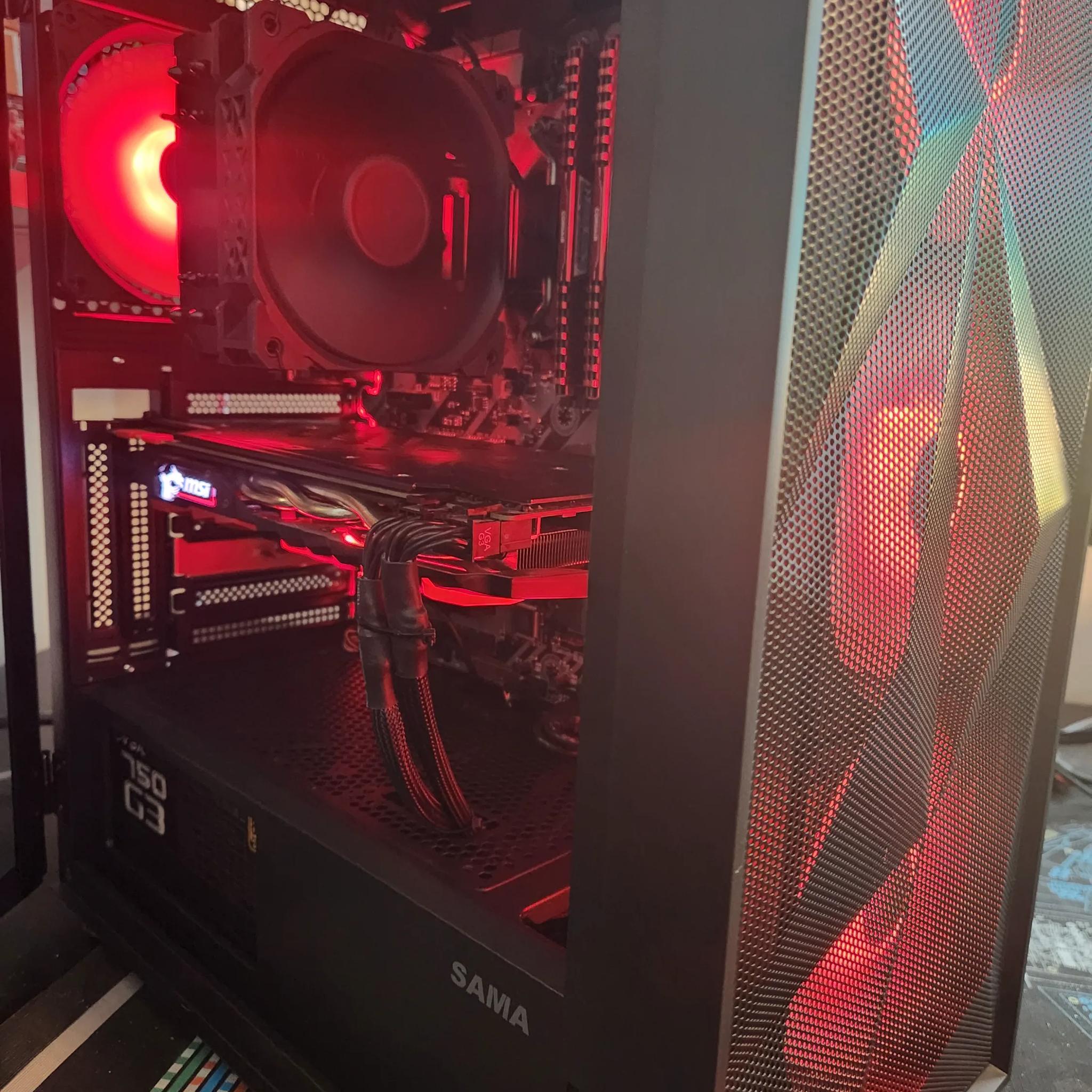 THE RED MONSTER: RTX 1070TI, Ryzen 7 1800X Fantastic value Gaming PC! With benchmarking video