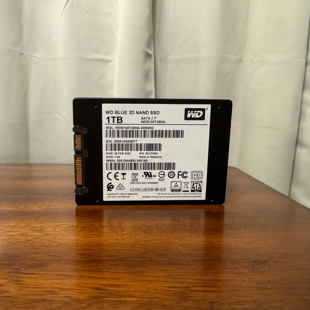 1TB WD BLUE 3D NAND SSD 2.5