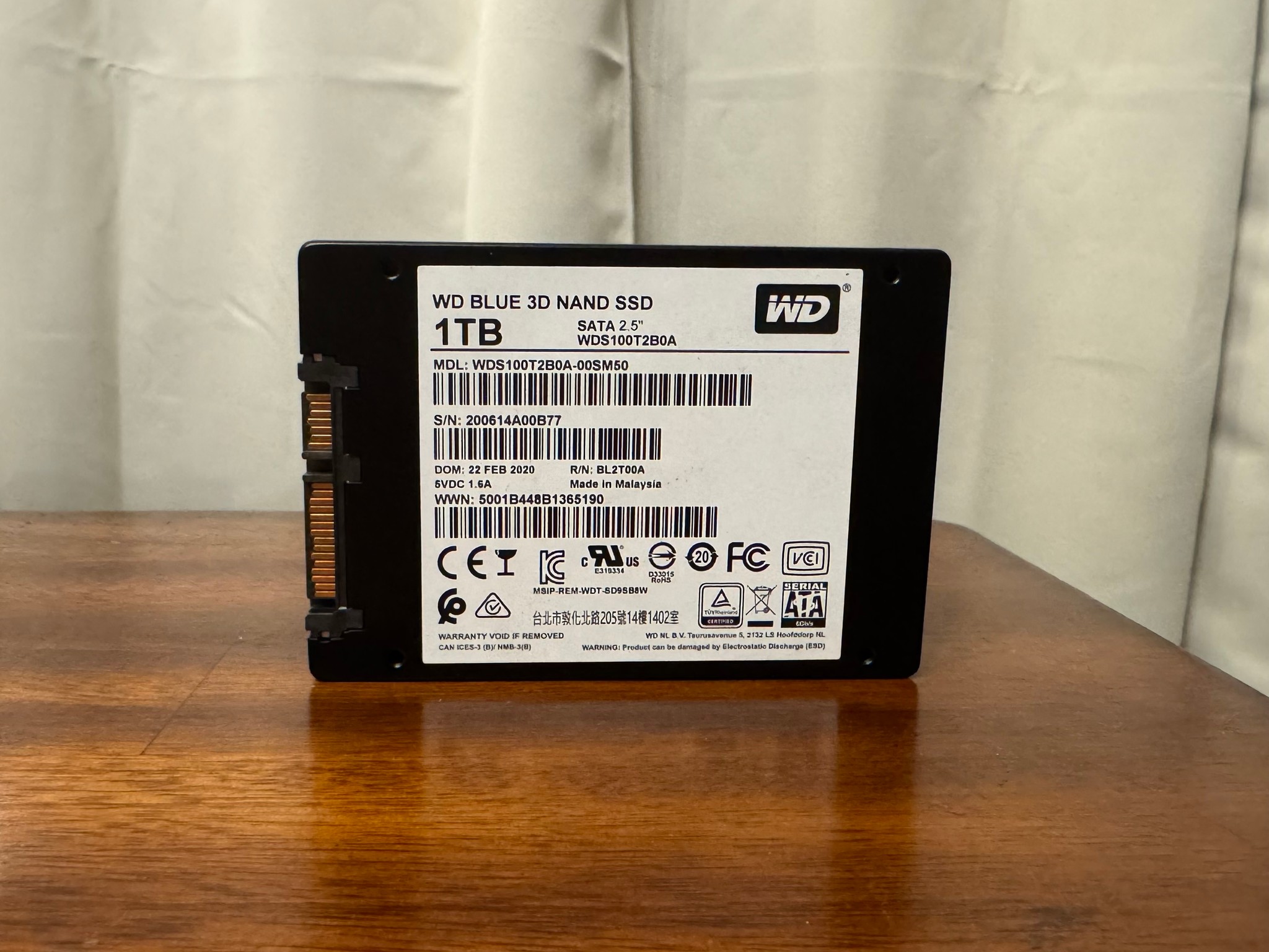 1TB WD BLUE 3D NAND SSD 2.5