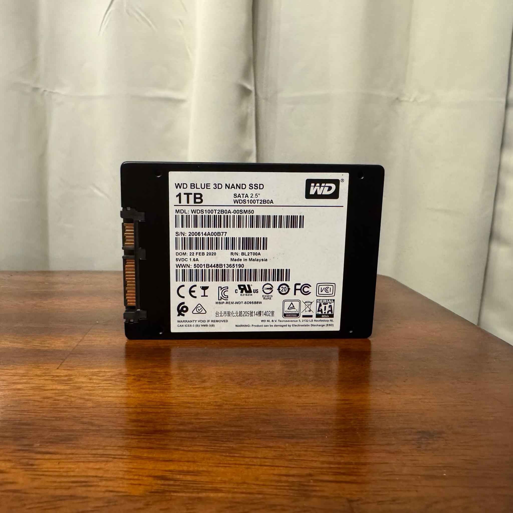 1TB WD BLUE 3D NAND SSD 2.5