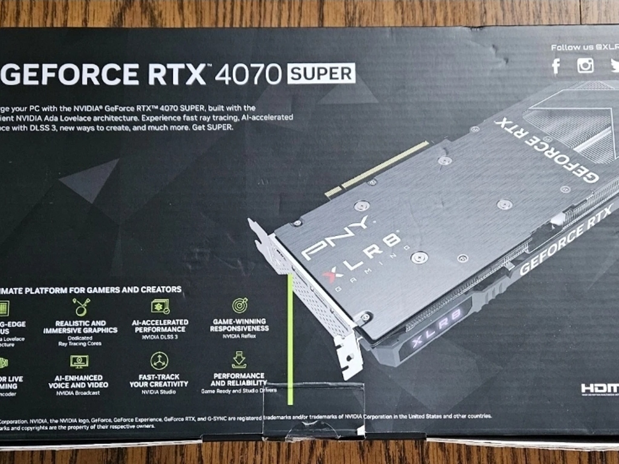 PNY XLR8 GeForce RTX 4070 Super 12GB Gaming Graphics Card - MINT Condition