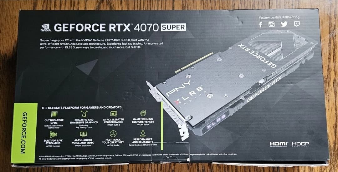 PNY XLR8 GeForce RTX 4070 Super 12GB Gaming Graphics Card - MINT Condition