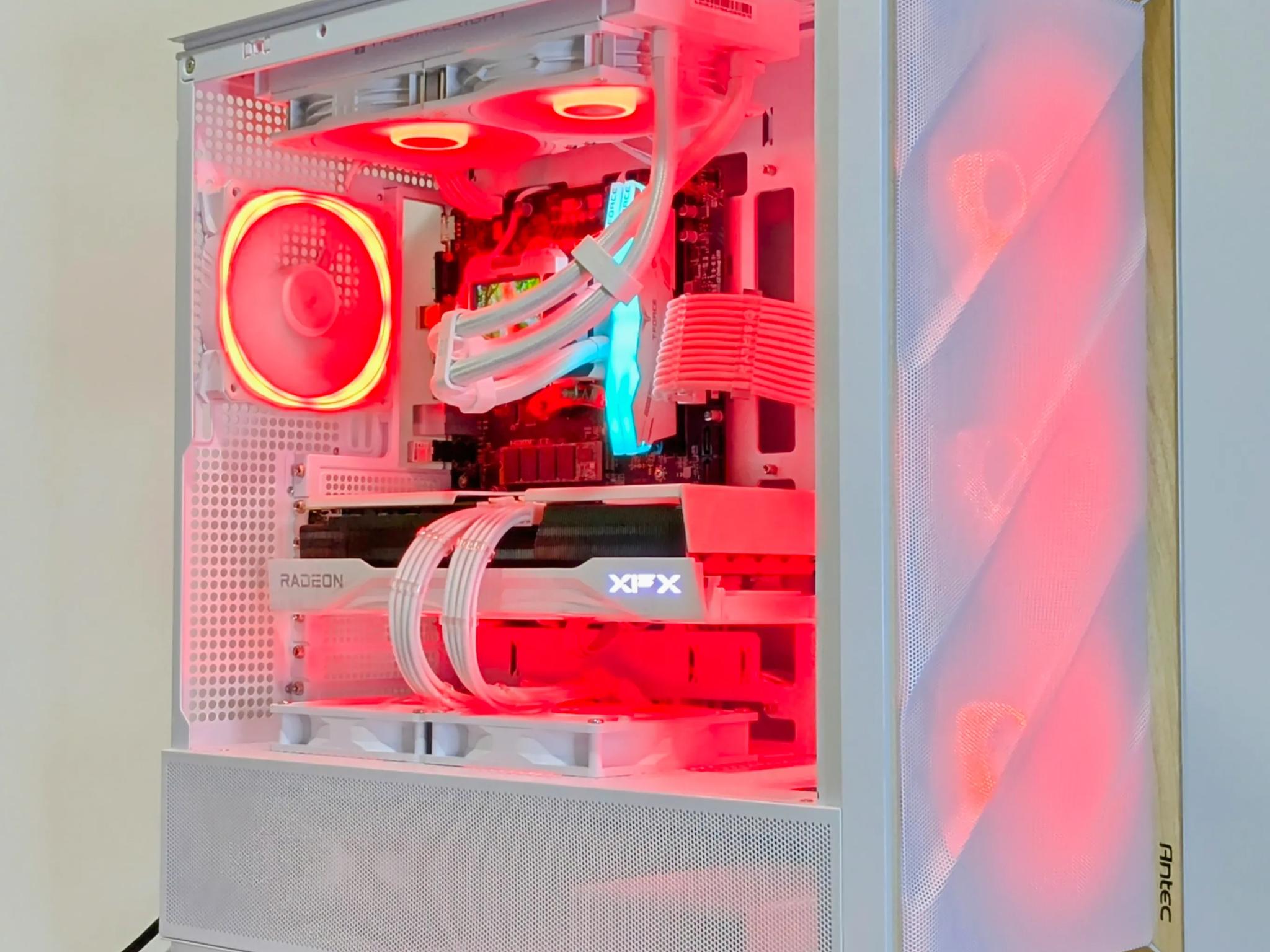 (ALL WHITE build w/ Birch🪵)🤍Ryzen 7 7700X🤍RX 9070🤍32GB DDR5 RAM🤍2TB NVMe🤍Windows 11 Pro 🪵🧊👑