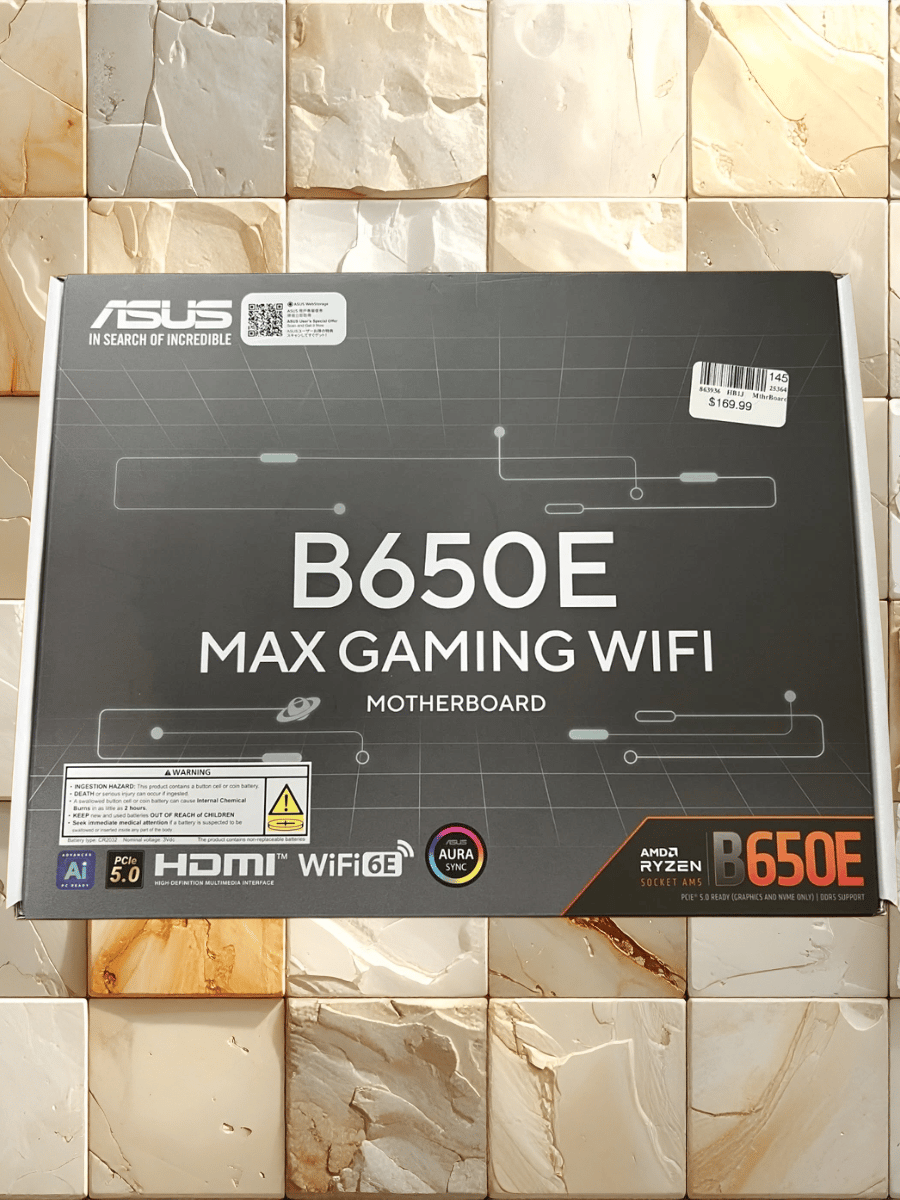 Brand new. ASUS B650E MAX GAMING WIFI AMD AM5 ATX Motherboard
