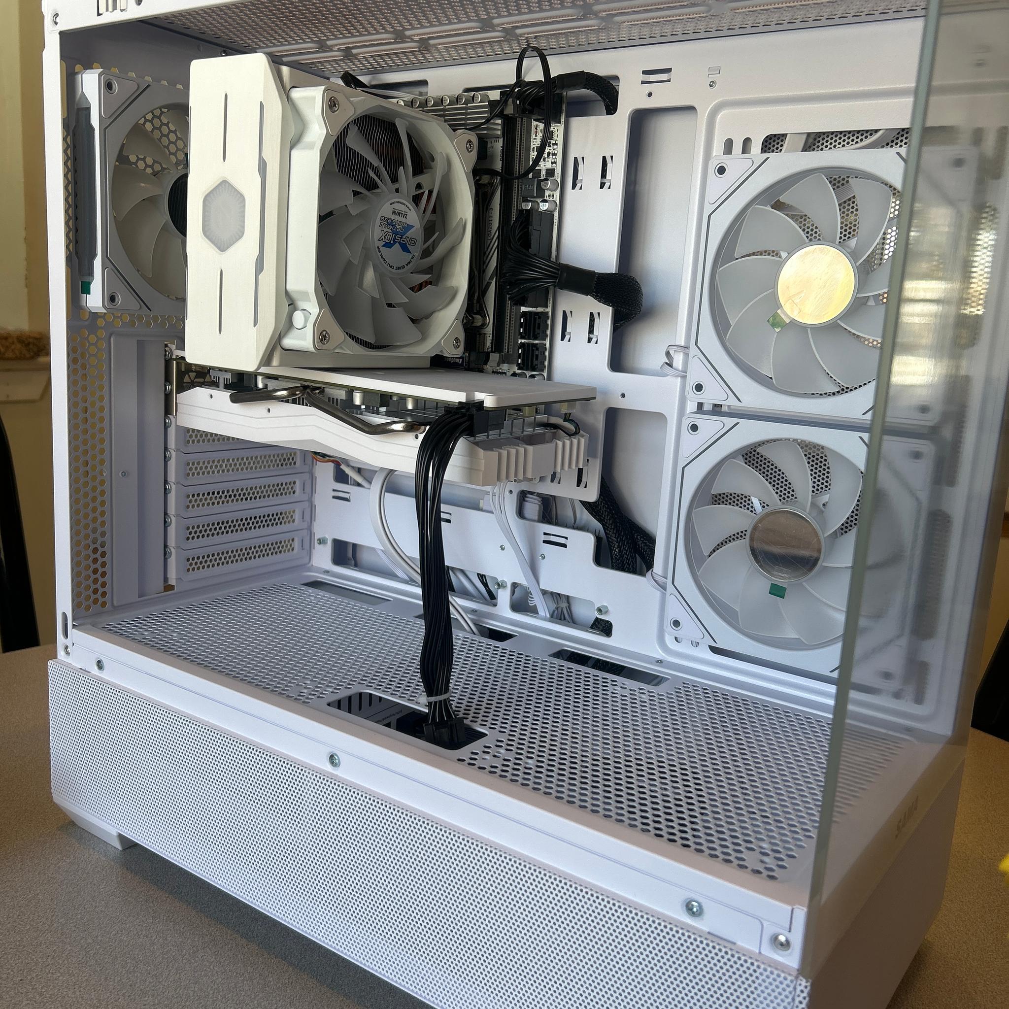 White gaming PC for beginners.